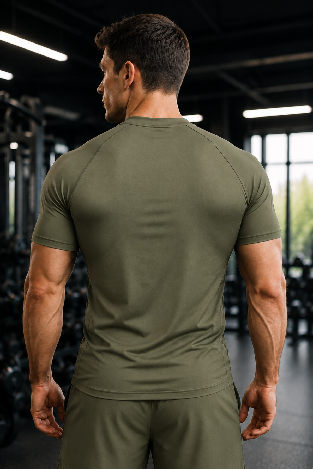 GHASSY CO Erkek Compression Sports Premium Nefes Alan Hızlı Kuru Koşu Fitnes Reflektör Spor T-Shirt görsel 2