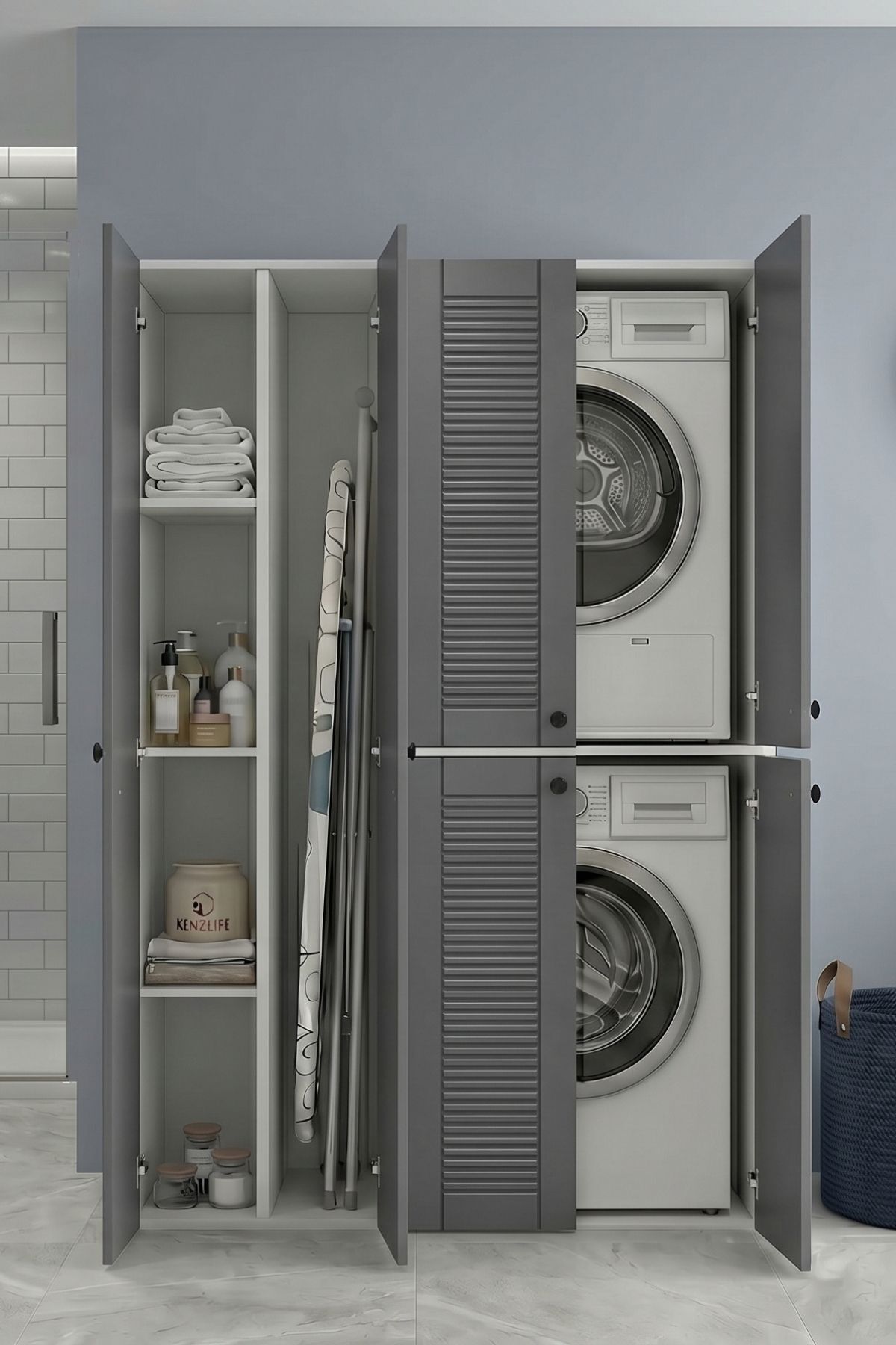 Kenzlife membran çamaşır kurutma makinesi dolabı yaromira sol