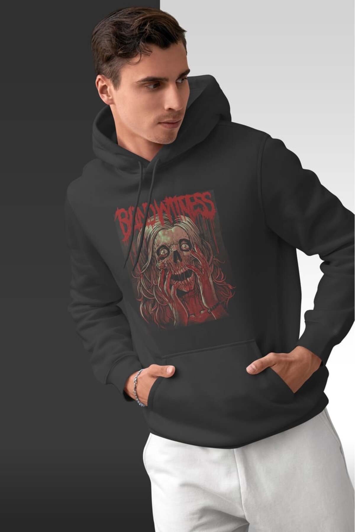 buzagi tasarım ürünleri Blind Witness Oversize Hooded Unisex Sweatshirt