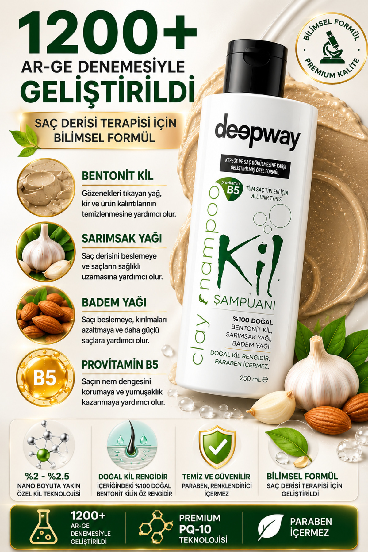 Deepway Kil Şampuanı Egzama, Sivilce ve Dökülmesini Durdur — sampu01 — تصویر 3 از 4