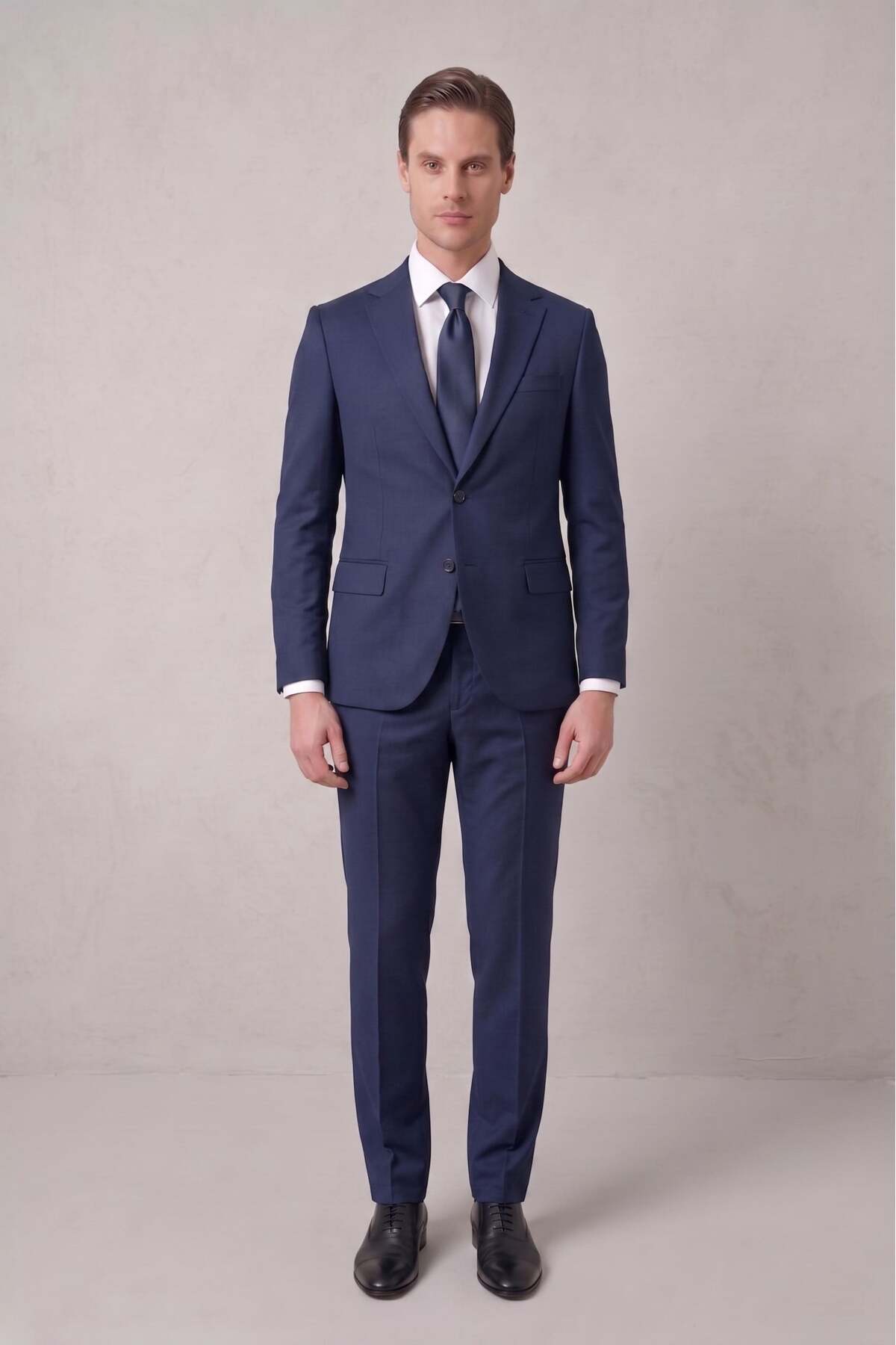 Efor Slim Fit Klasik Mono Yaka Klasik Lacivert Takım Elbise Tk 2021 görsel 4