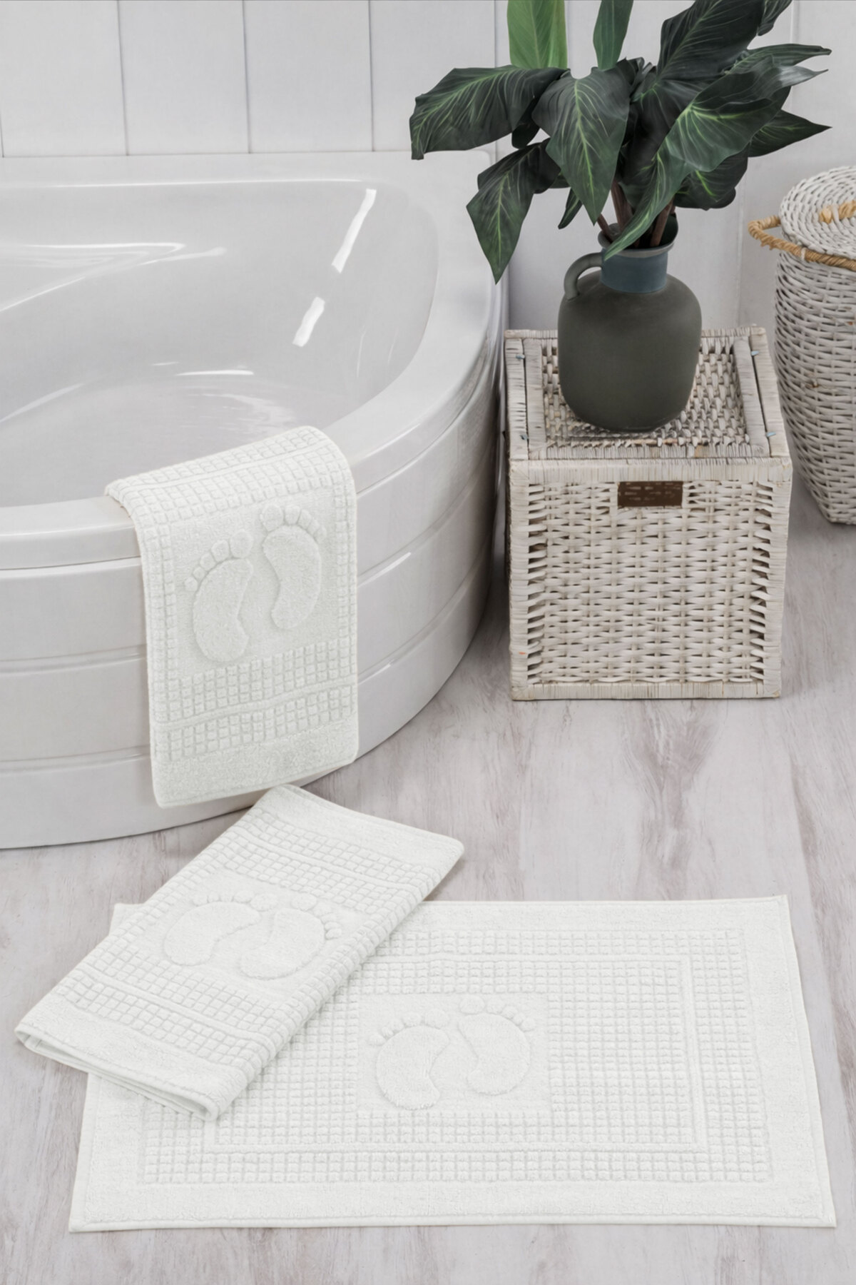 Lina Foot Towel (50x70 cm) Cream