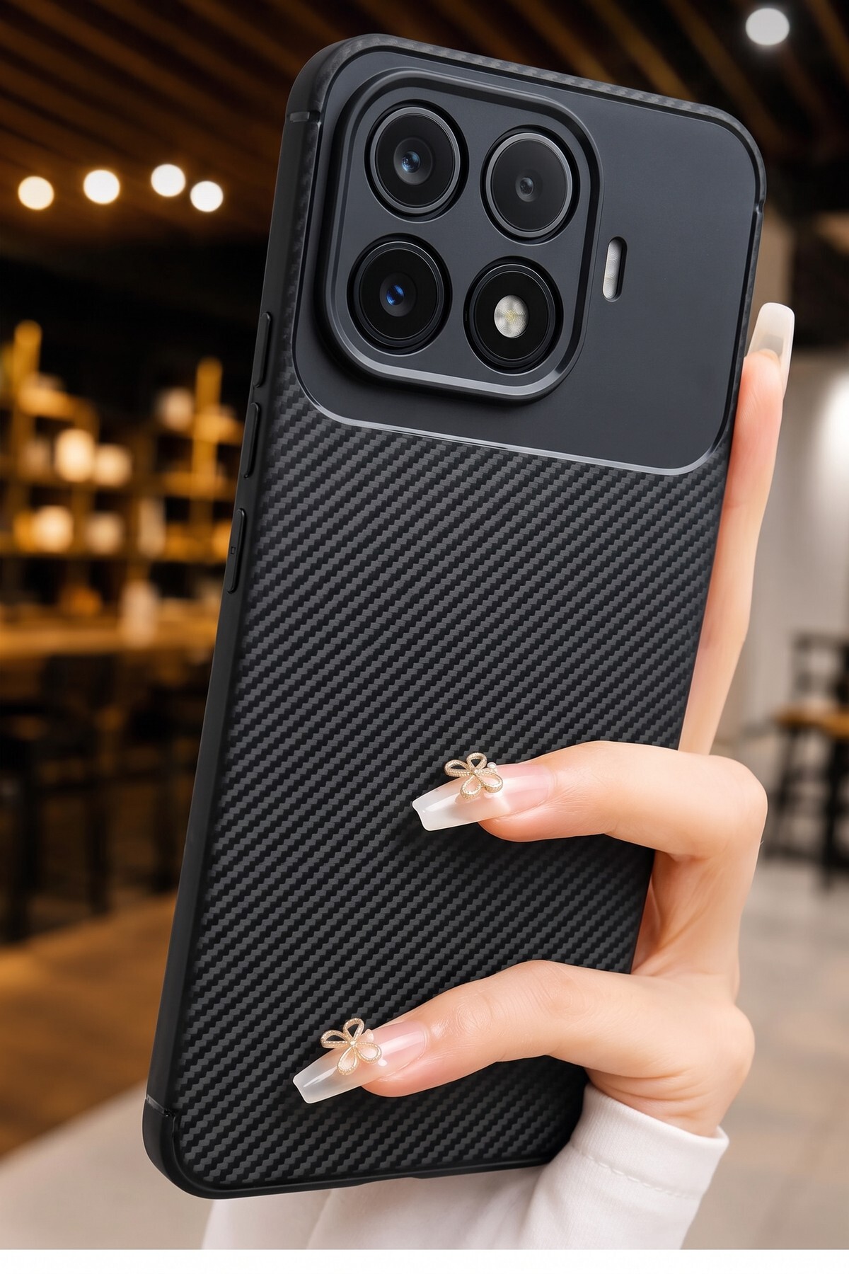 Xiaomi Mi 17T Pro Case Camera Shielded Carbon Look Silicone Negro Cover