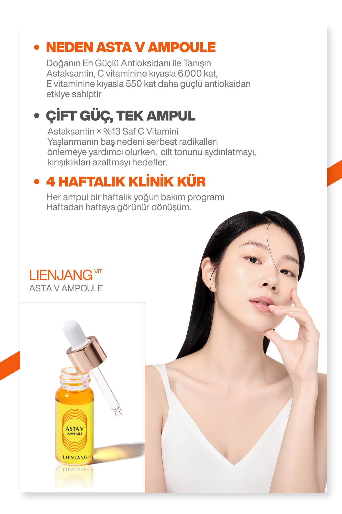 %13 Saf C Vitamini & Astaksantin |Leke & Kırışıklık Karşıtı |Yoğun Aydınlatıcı | Ton Eşitleyici Ampül Seti 4x10ml — 8809879780059 — تصویر 2 از 7