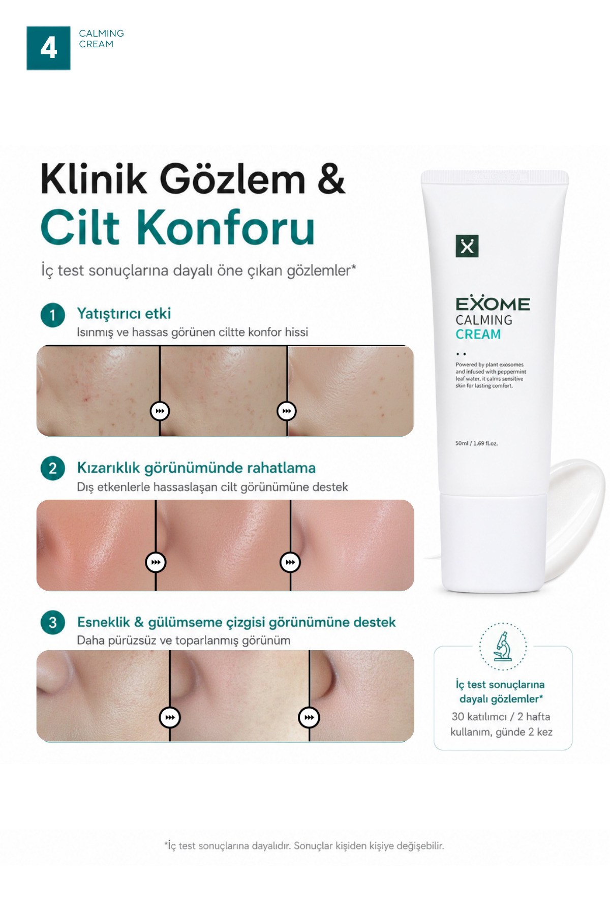 Cica & Seramid NP Bariyer Kremi | Exosome Teknolojili Yatıştırıcı Bakım | Calming Cream | 50 ml — Exome002 — تصویر 5 از 6