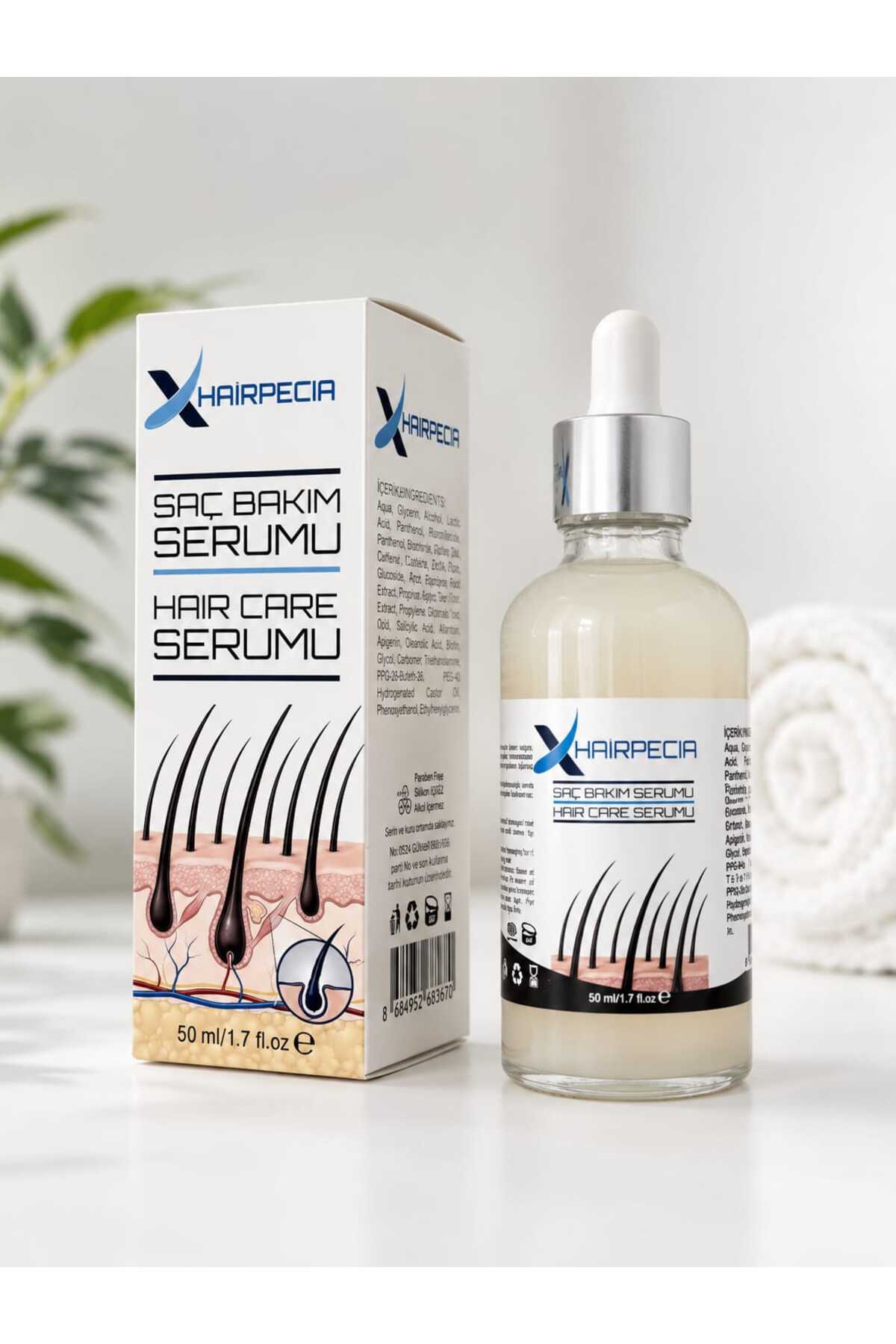 HAİRPECİA Saç Çıkarıcı ve Gürleştirici Serum - 50 mL (PRP etkili büyüme faktörleri ve Mezoterapi etkili vitamin Komplexi.) — X-GrowthPecia 50ml — تصویر 3 از 9