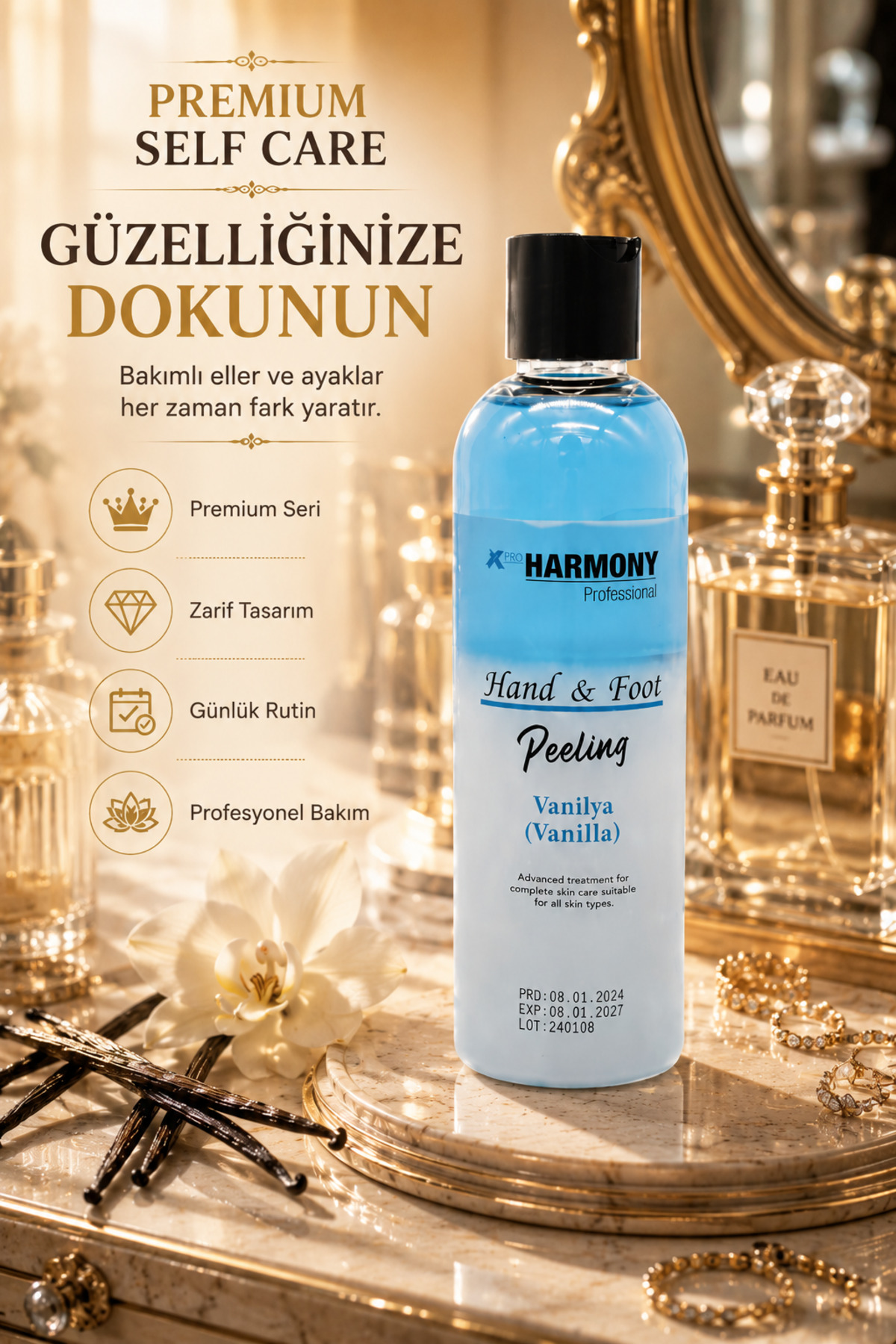 Hand & Foot Peeling Vanilla Vanilya Aromalı El & Ayak Peelingi 250 ml — XPH-8682887911413 — تصویر 5 از 8