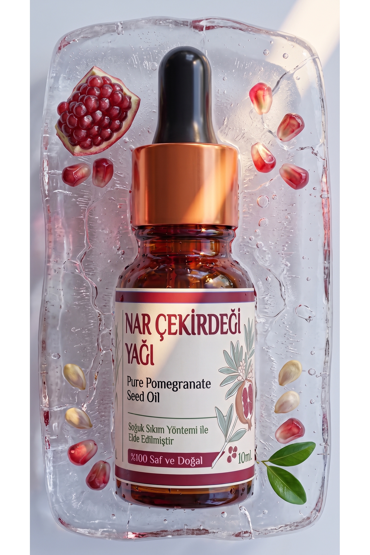 Nar Çekirdeği Yağı 10 ml / Soğuk Sıkım / %100 Saf Ve Doğal / Pomegranate Seed Oil — A1-Nar-Çekirdeği-yag-10 — تصویر 8 از 8