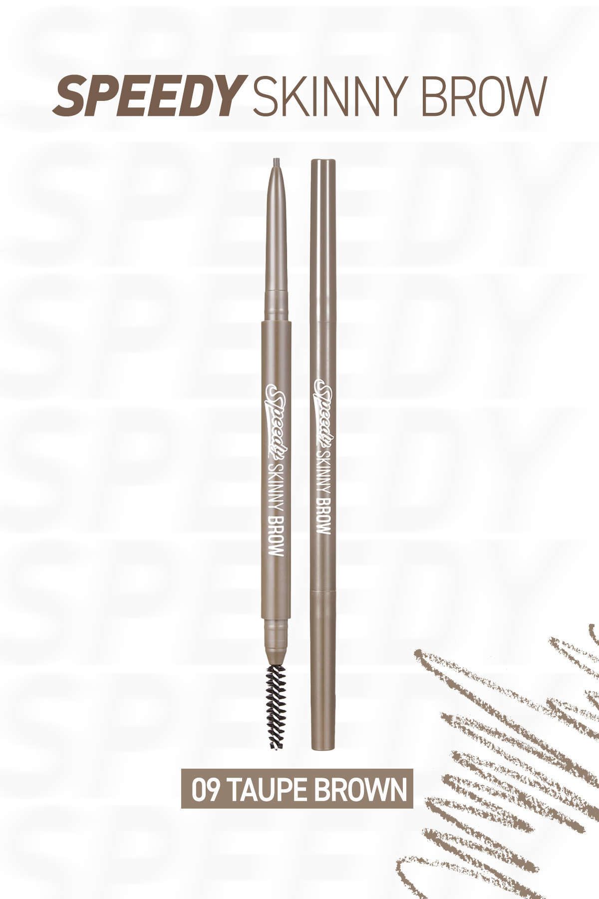 PERIPERA Ultra İnce Uçlu, Doğal Görünüm Veren Kaş Kalemi PERIPERA Speedy Skinny Brow (9 Taupe Brown) — قهوهای 6342