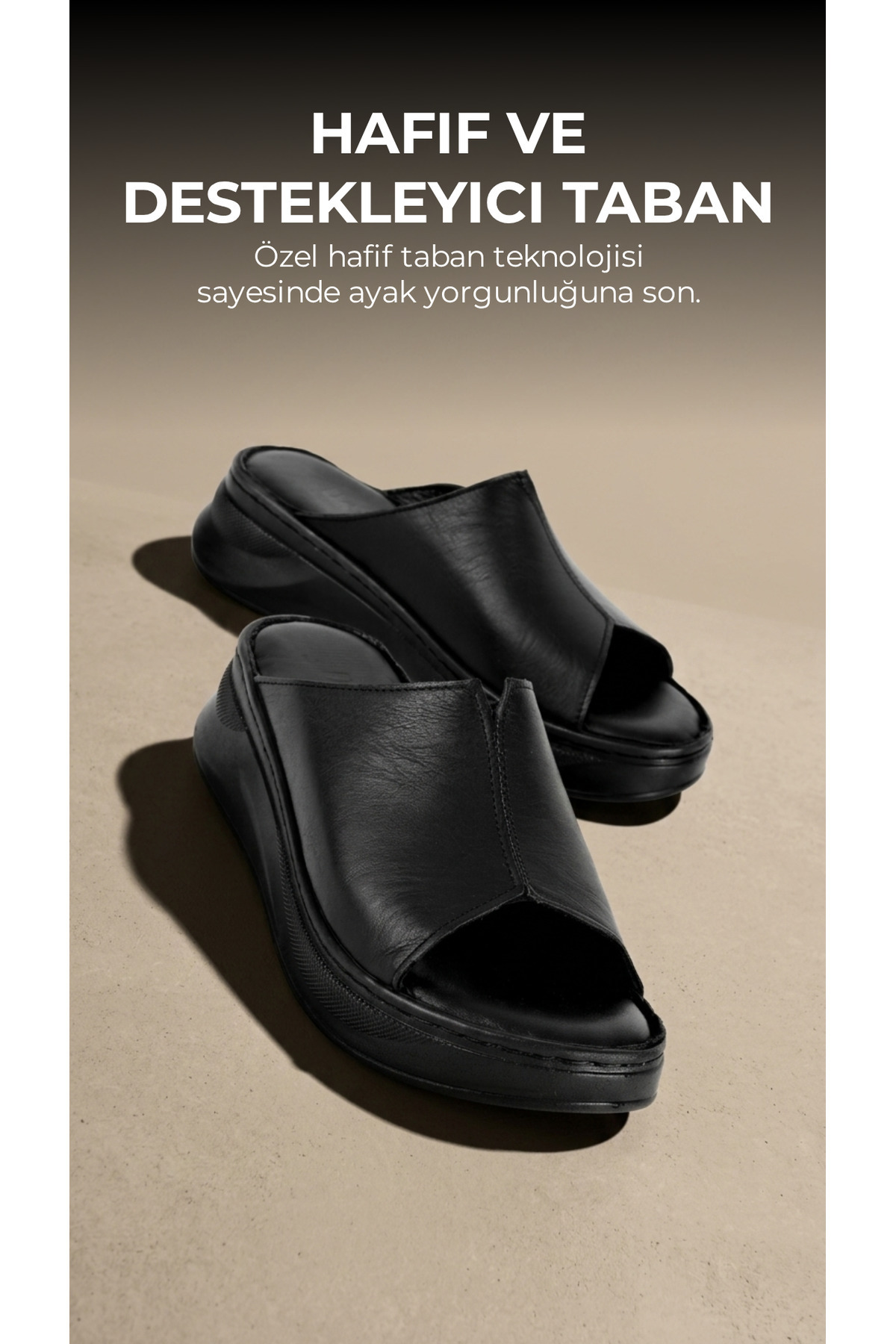 Lal Shoes & Bags Marigold Kadın Hakiki Deri Ortasından Dikiş Detaylı Terlik B4431 görsel 7