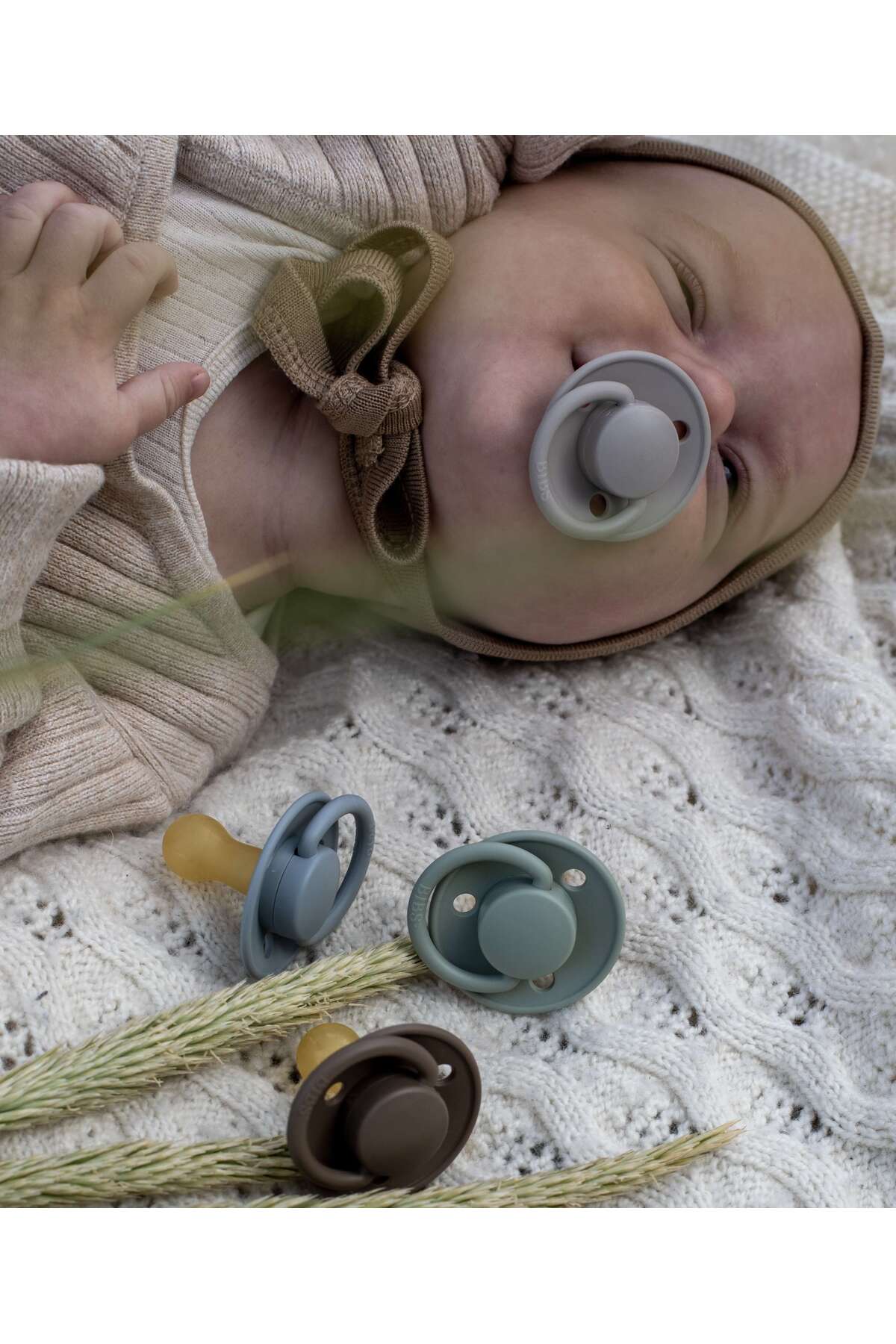 Bibs De Lux Silikon Emzik - Steel Blue 0-36 Ay