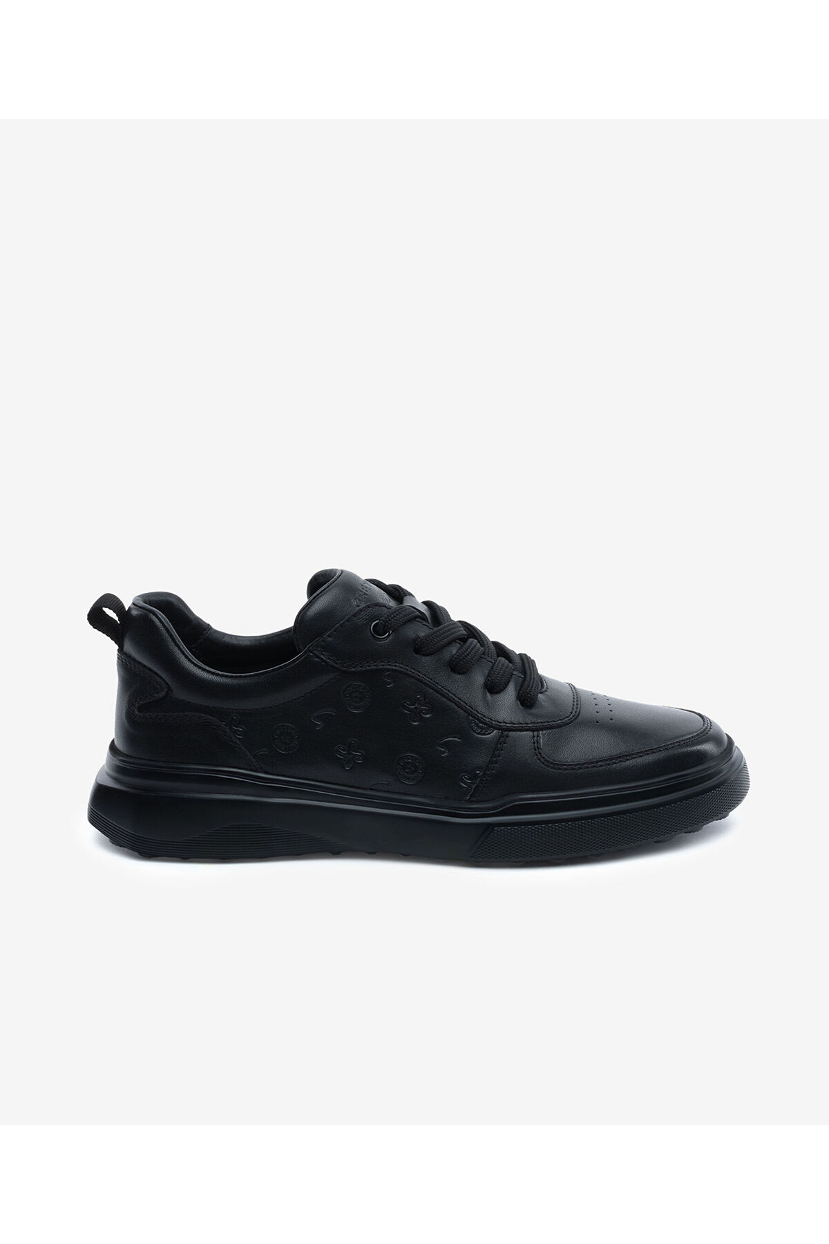 Erkek Siyah Hakiki Deri Sneaker Ayakkabı 5Y1SA17740