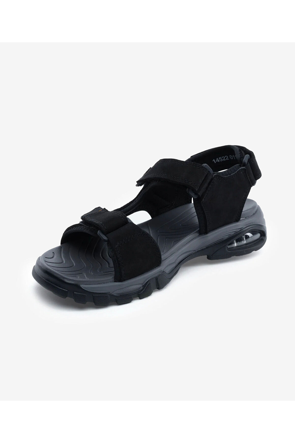 Greyder Erkek Siyah Hakiki Deri Sandalet 6Y1CS14522 görsel 3