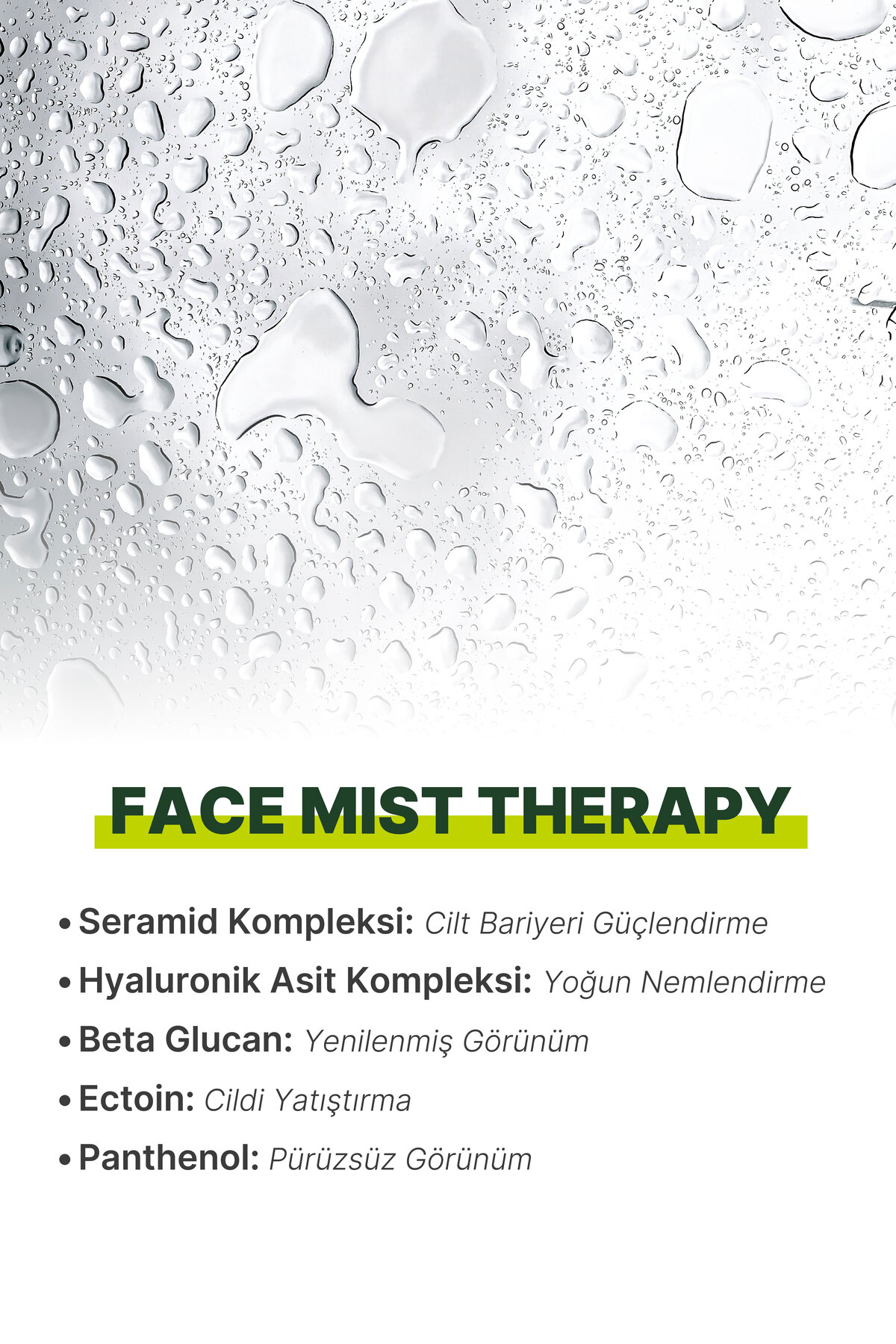 Anında Işıltı ve Gün Boyu Yoğun Nemlendirici Yüz Spreyi | Seramid Kompleksi Face Mist Therapy | 50ml — LNV.MST01 — تصویر 4 از 6