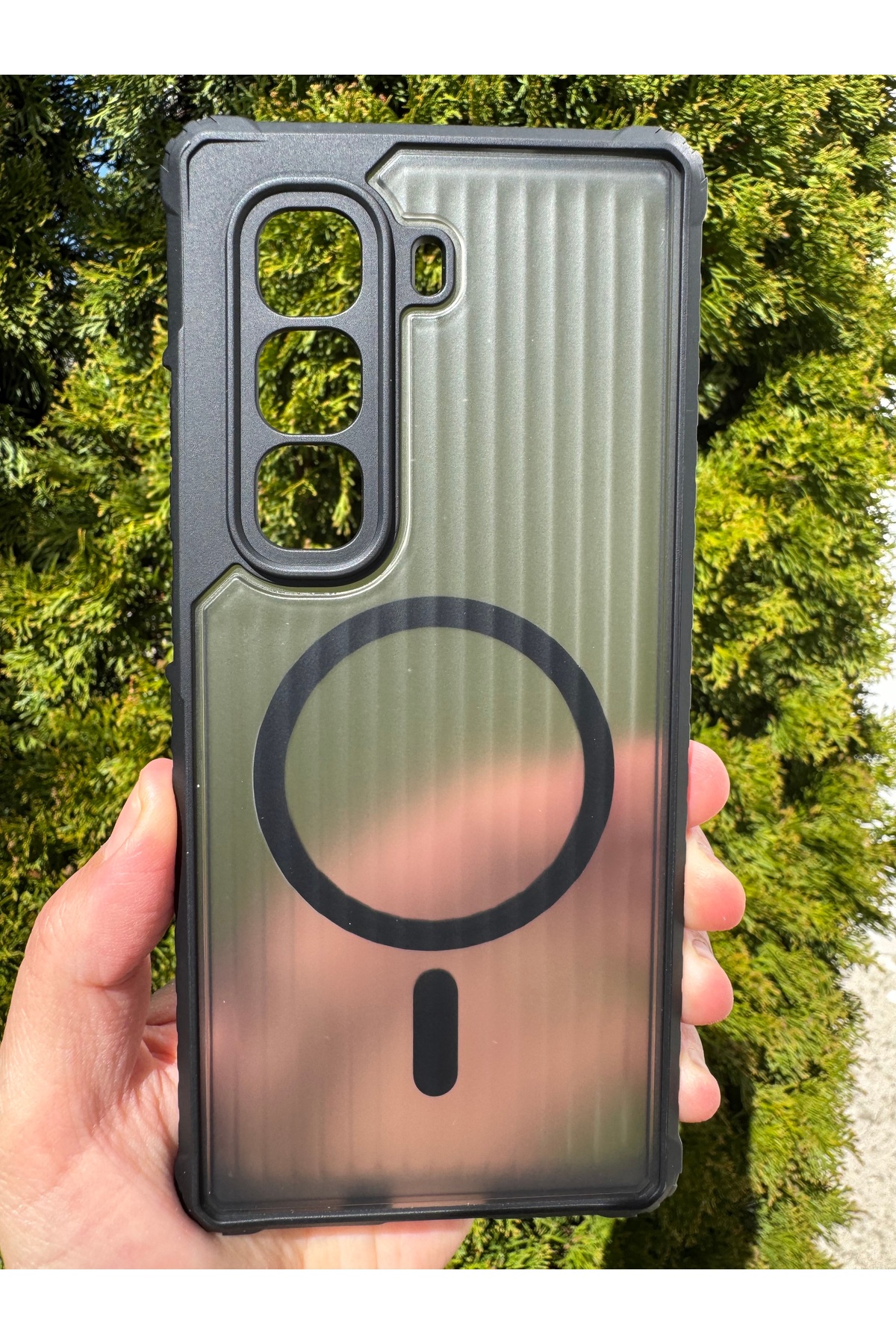 iNfinix Hot 50 Pro Plus Uyumlu Magsafe Kılıf Kamera Korumalı Antishock Darbelere Dayanklı Tank Kapak