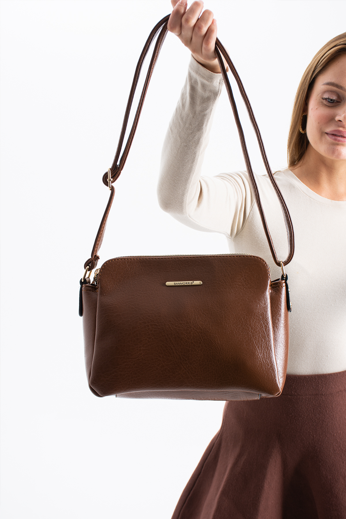 SN 1437 Women's Shoulder Bag Sleeve Bag Handbag Crossbody Bag TAN
