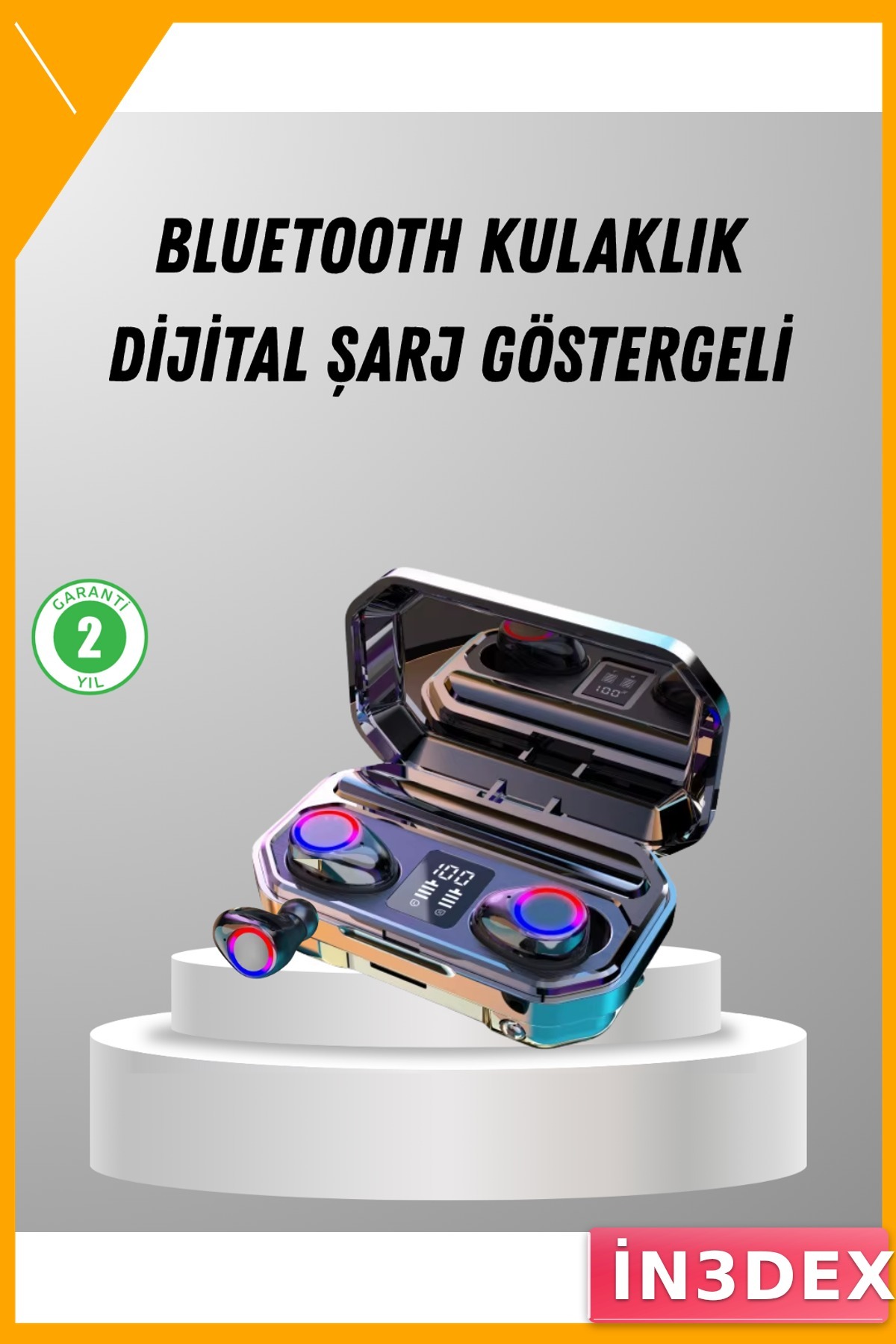 Kablosuz Kulaklık Şarj Kutulu Ergonomik Spor Seyahat Uzun Kullanım