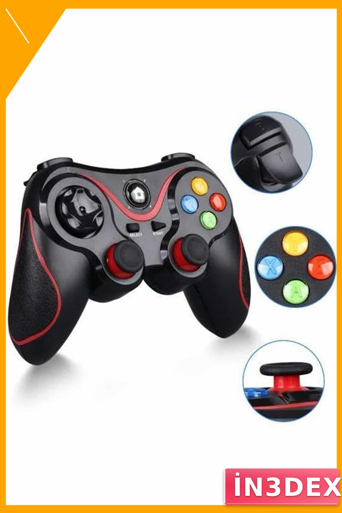 Bluetooth Kablosuz Gamepad Joystick Android TV PC Uyumlu