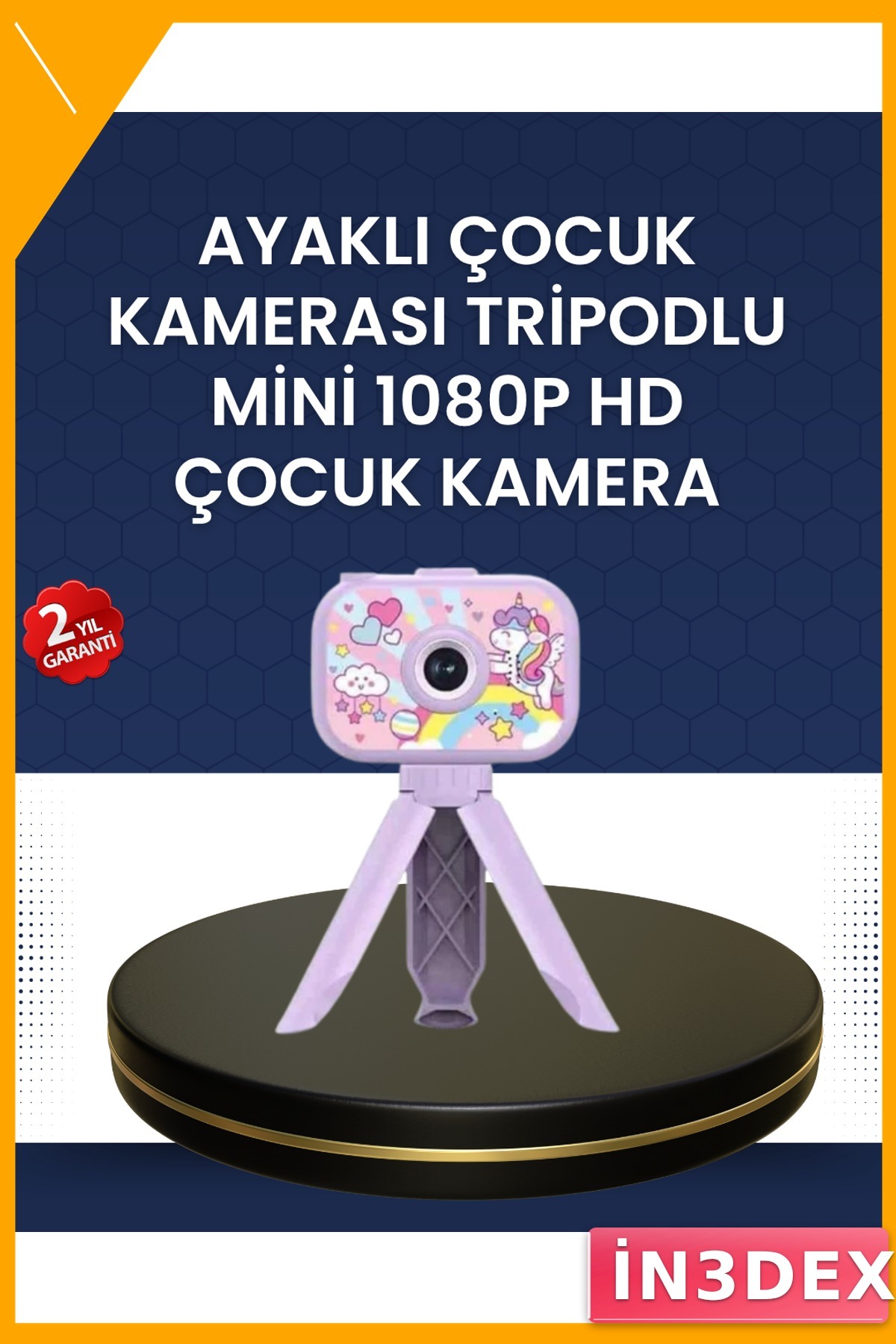 Çocuk Tripodlu Vlog Kamerası 1080P HD 27 Çerçeve 10 Ayna Efekti