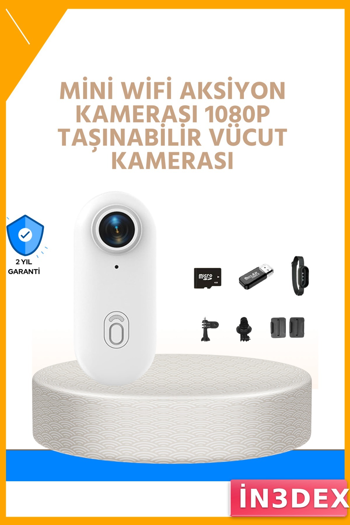 1080P Su Geçirmez Spor Kamera 40m IP68 Darbeye Dayanıklı