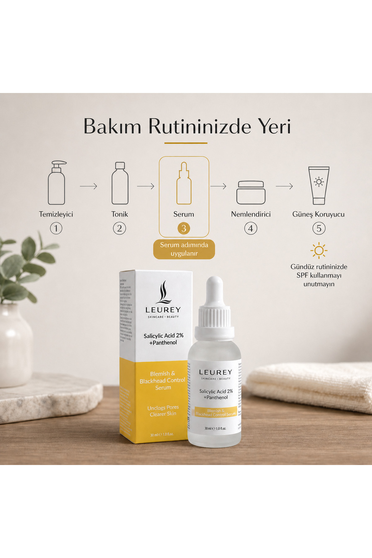 Salicylic Acid %2 + Panthenol - Sivilce ve Siyah Nokta Karşıtı Serum 30ml — SR02 — تصویر 8 از 8