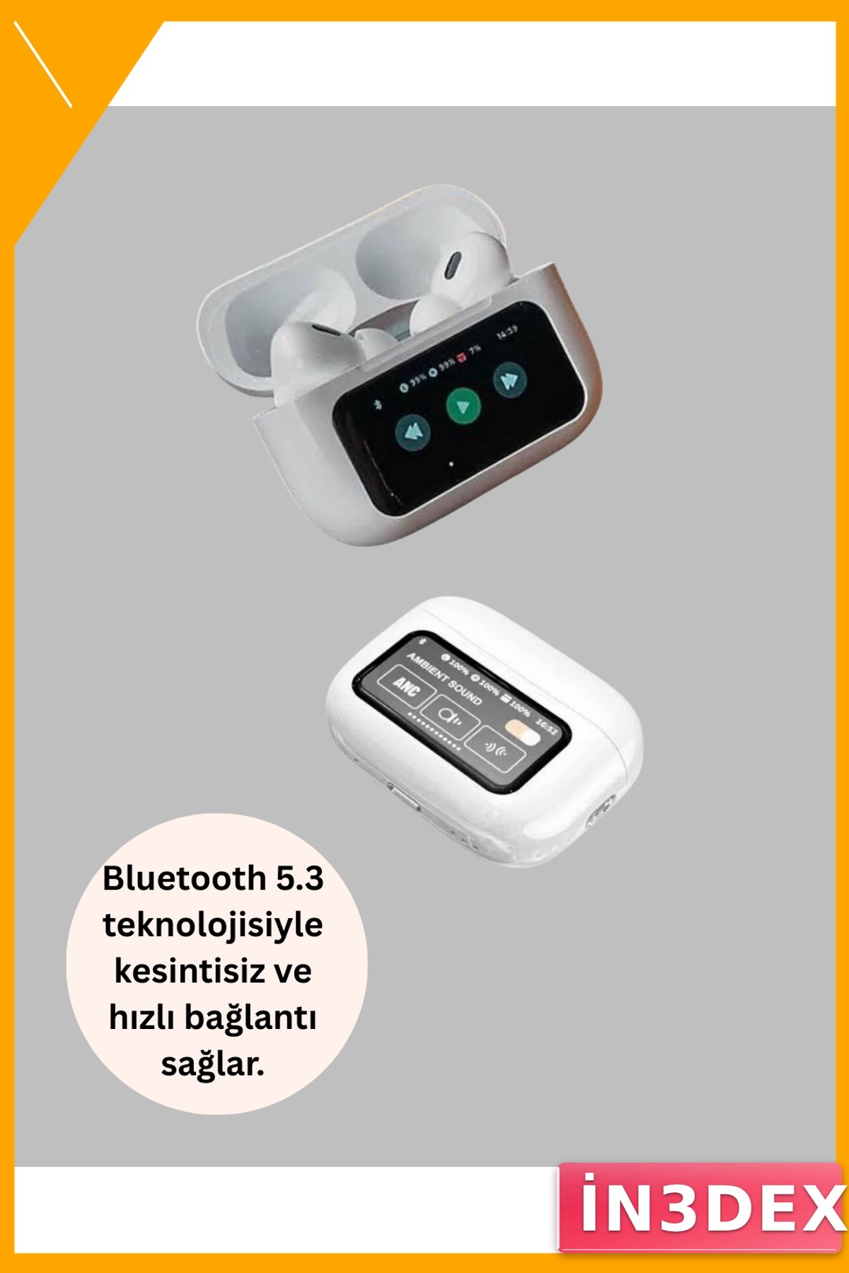 Kulak İçi Bluetooth Kulaklık Dokunmatik Kontrol Gürültü Önleme Şarj Göstergeli