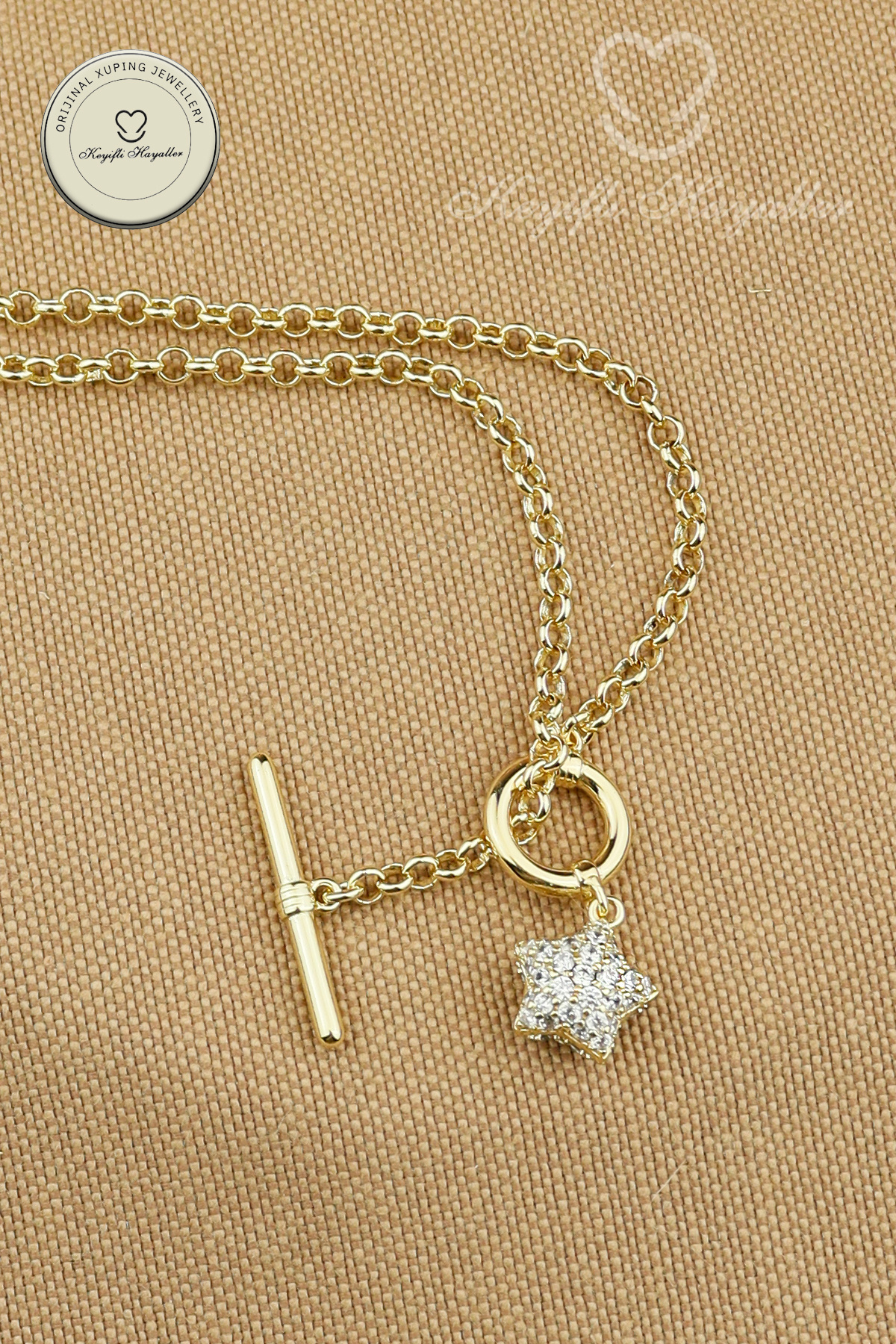 Xuping Necklace - Xuping Vip Ring Chain Sailor Lock Star Ball Model Unshaded Stylish Necklace