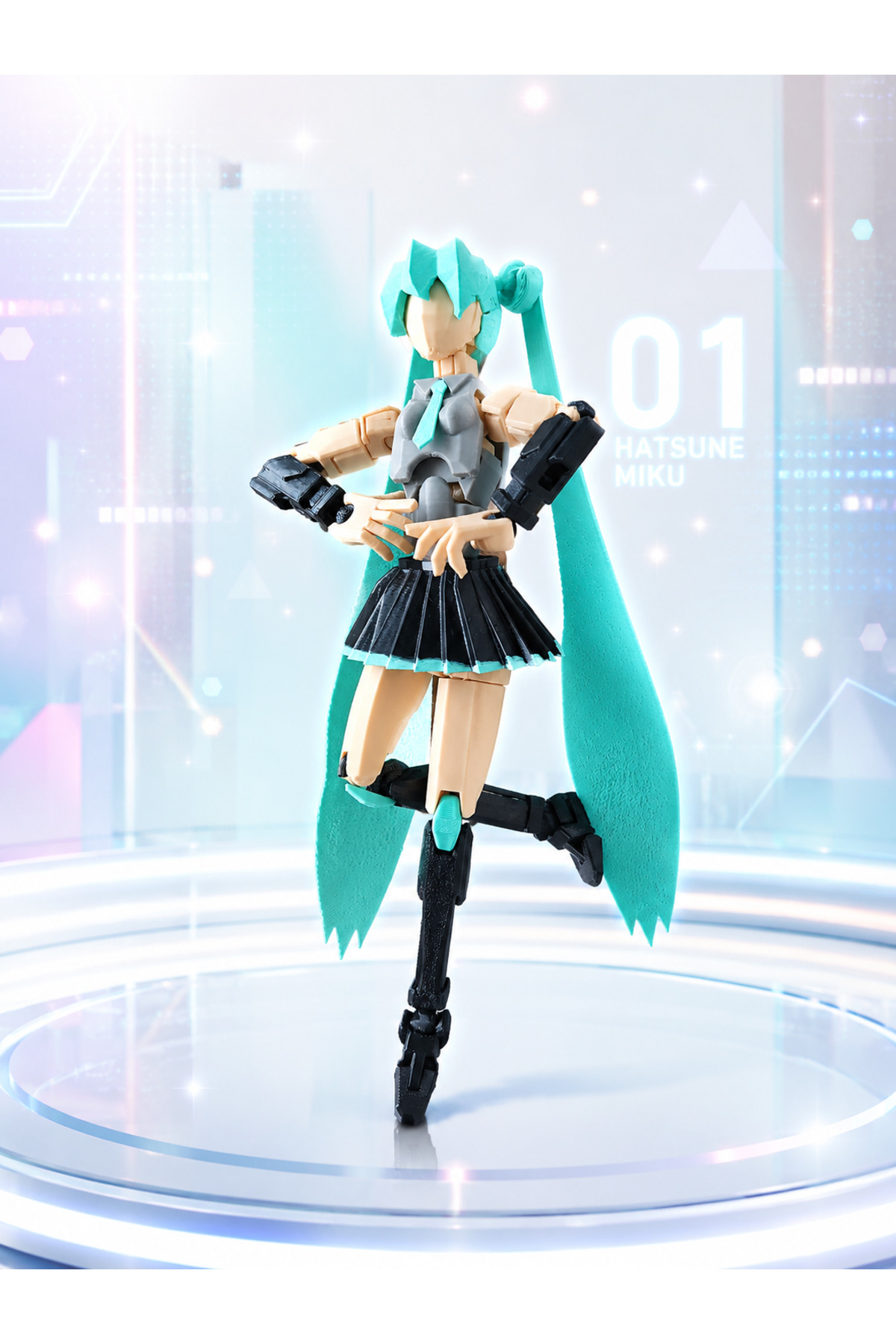 Rüzgar Tasarım Anime Sekai Hatsune Miku 23 cm Tüm Eklemleri