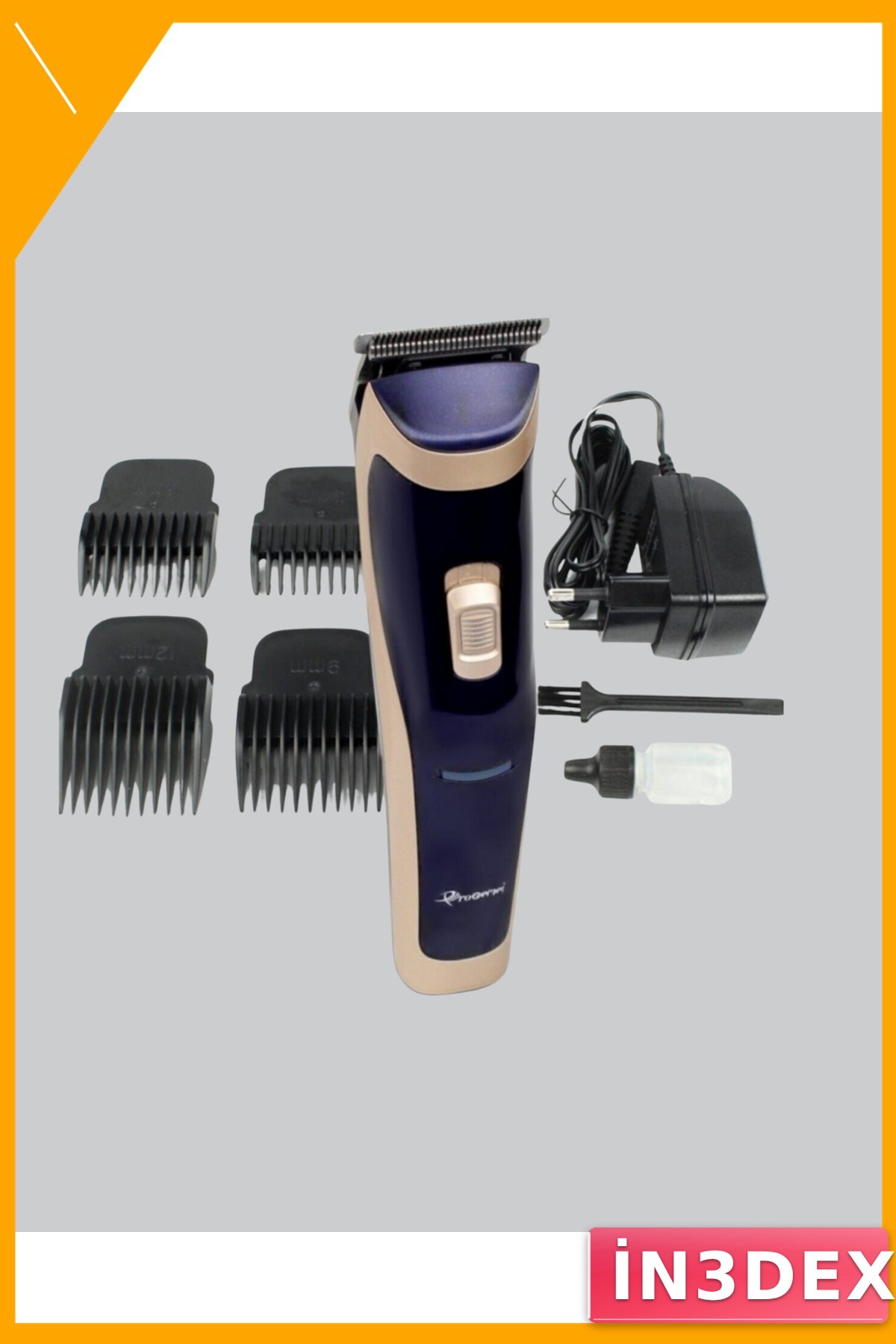 Şarjlı Sessiz Tıraş Makinesi 1-12mm Ayarlanabilir Çelik Bıçak Unisex
