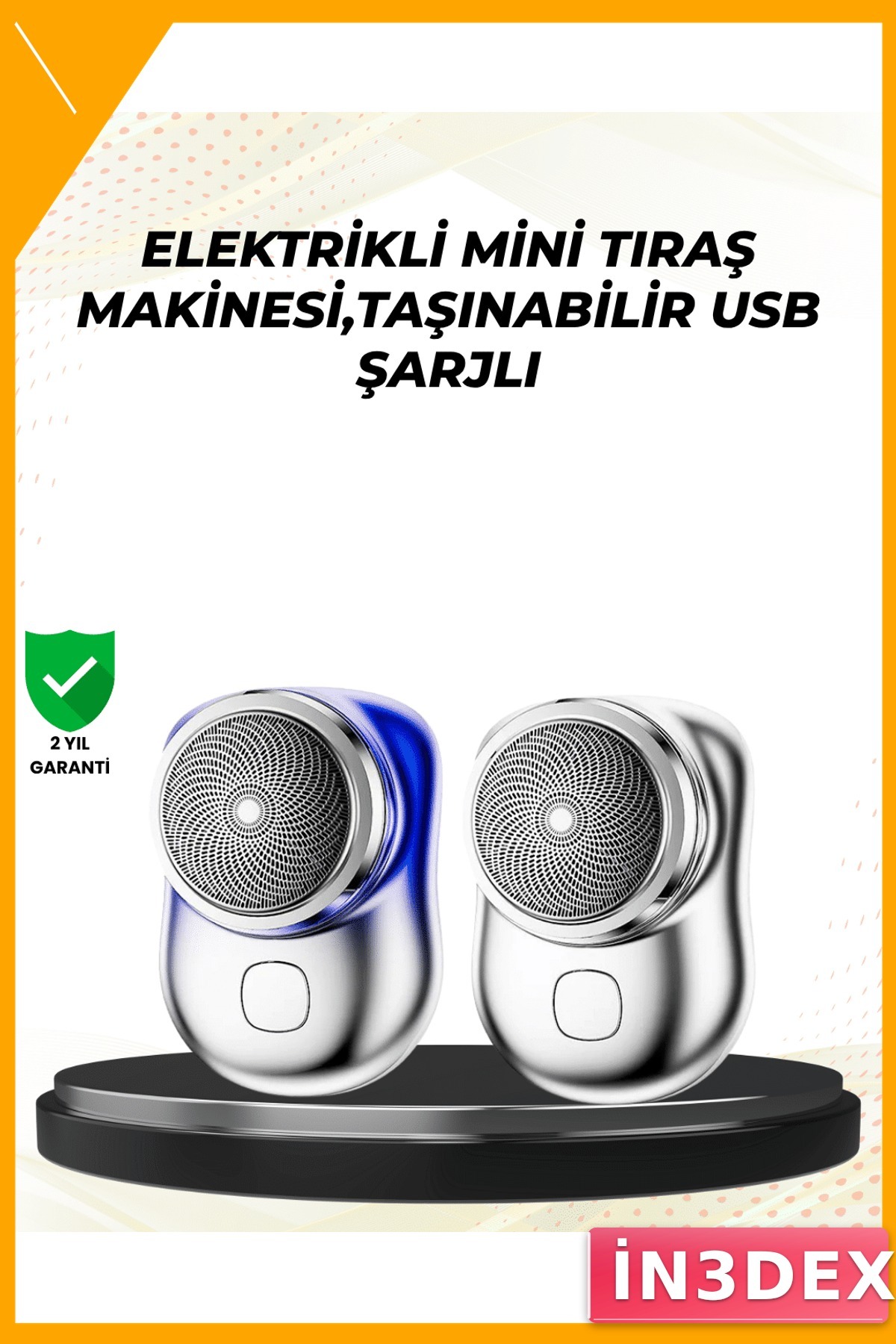 Kompakt Taşınabilir Tıraş Makinesi 6600 RPM IPX7 Su Geçirmez