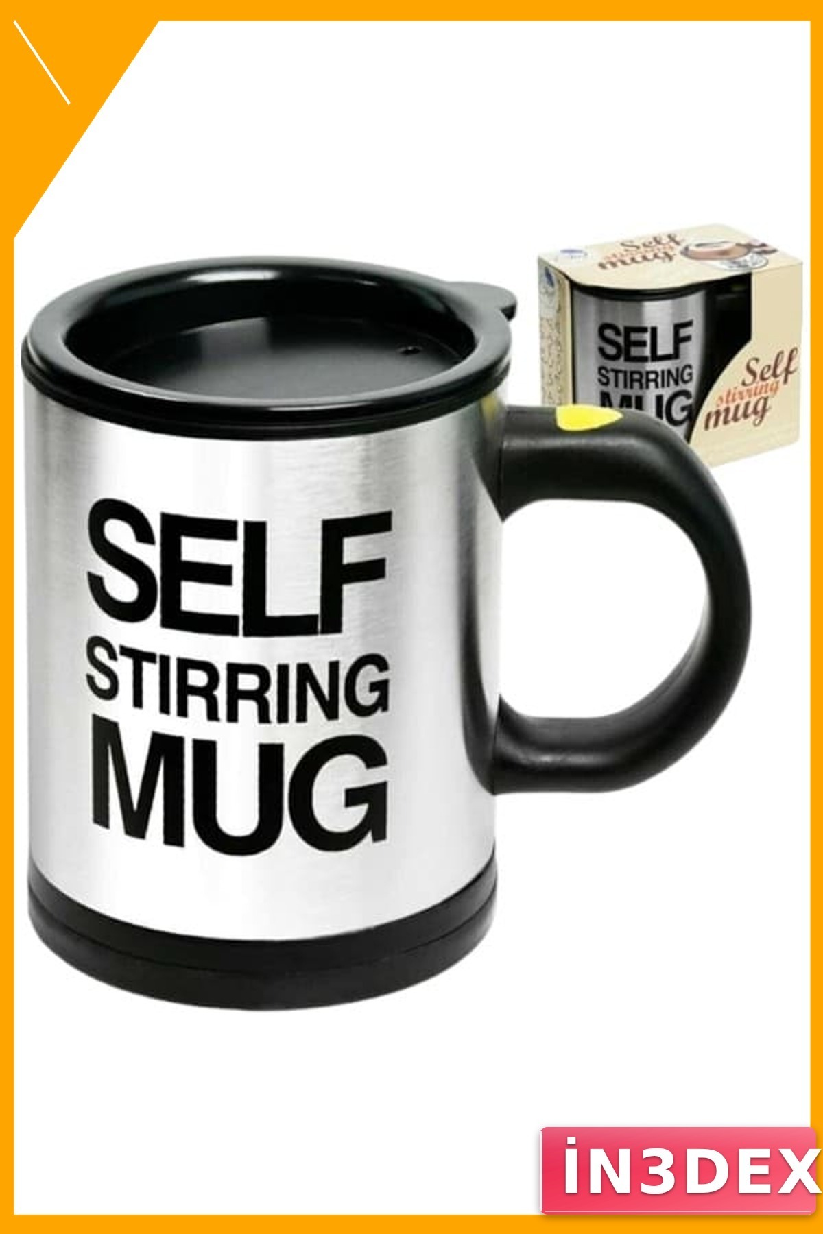 Paslanmaz Çelik Kendi Kendini Karıştıran Isı Yalıtımlı Mug 350ml