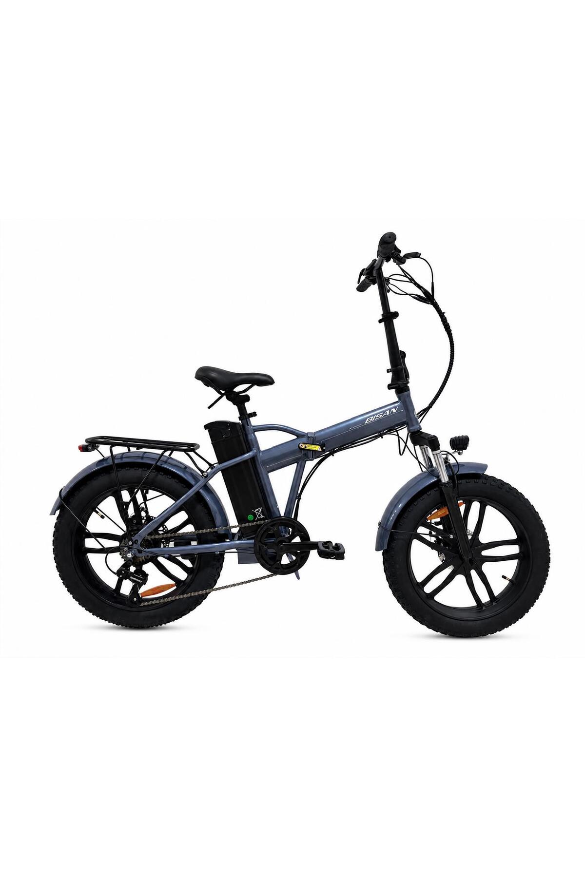 Bisan E-Folding F4 20 Jant M.Disk 43 Cm Kadro Elektrikli Katlanır Bisiklet Metalik Gri