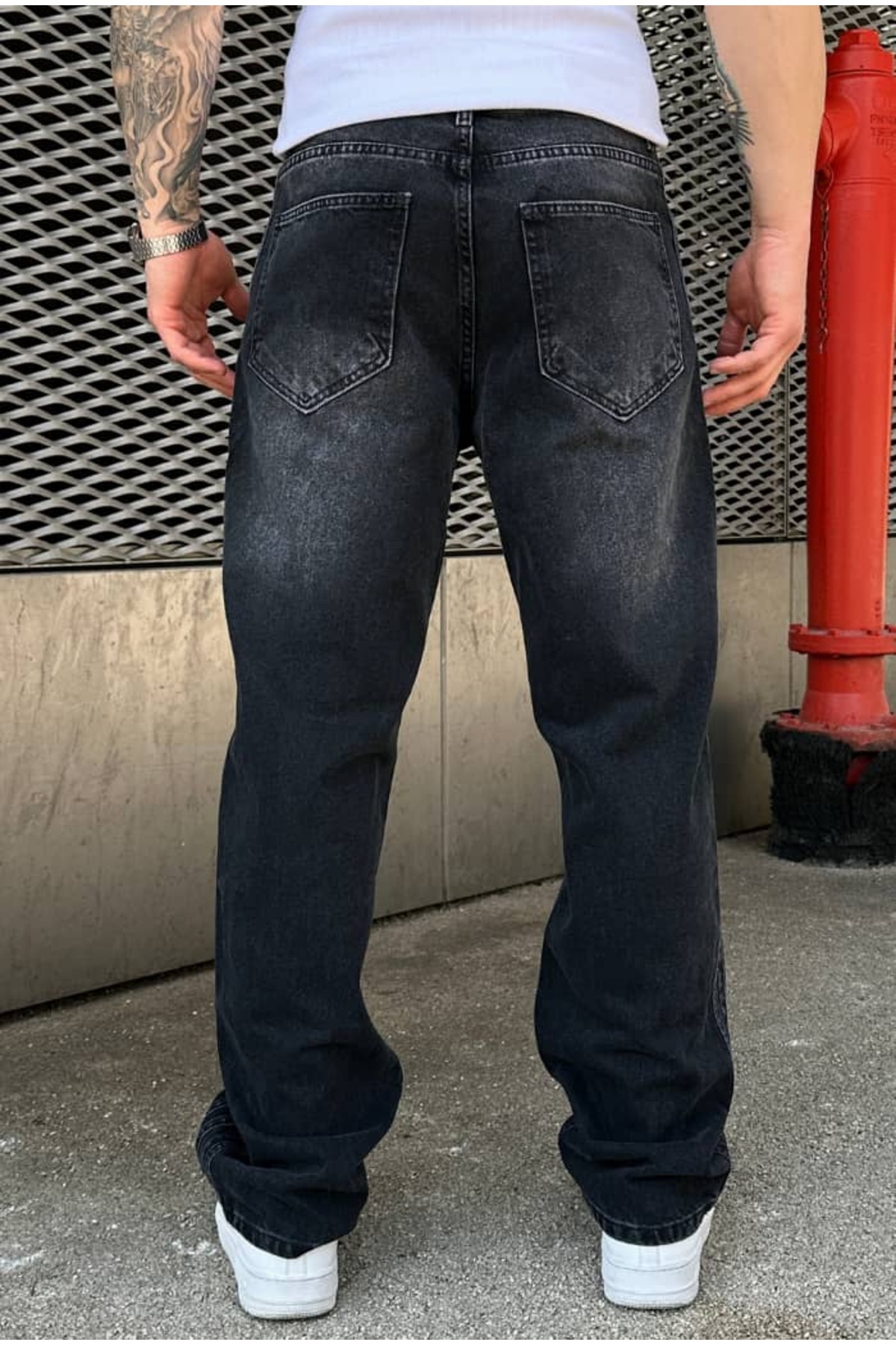 Şerit Detaylı Premium Baggy Pantolon — رنگارنگ RPŞRTDTY — تصویر 5 از 5
