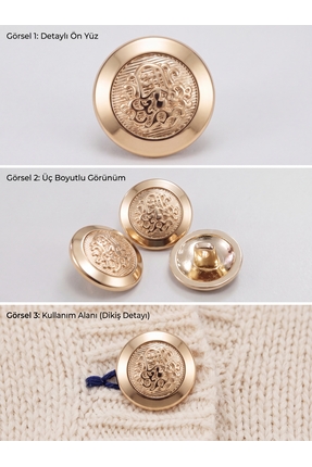 Savio GOLD METAL DÜĞME 6LI PAKET