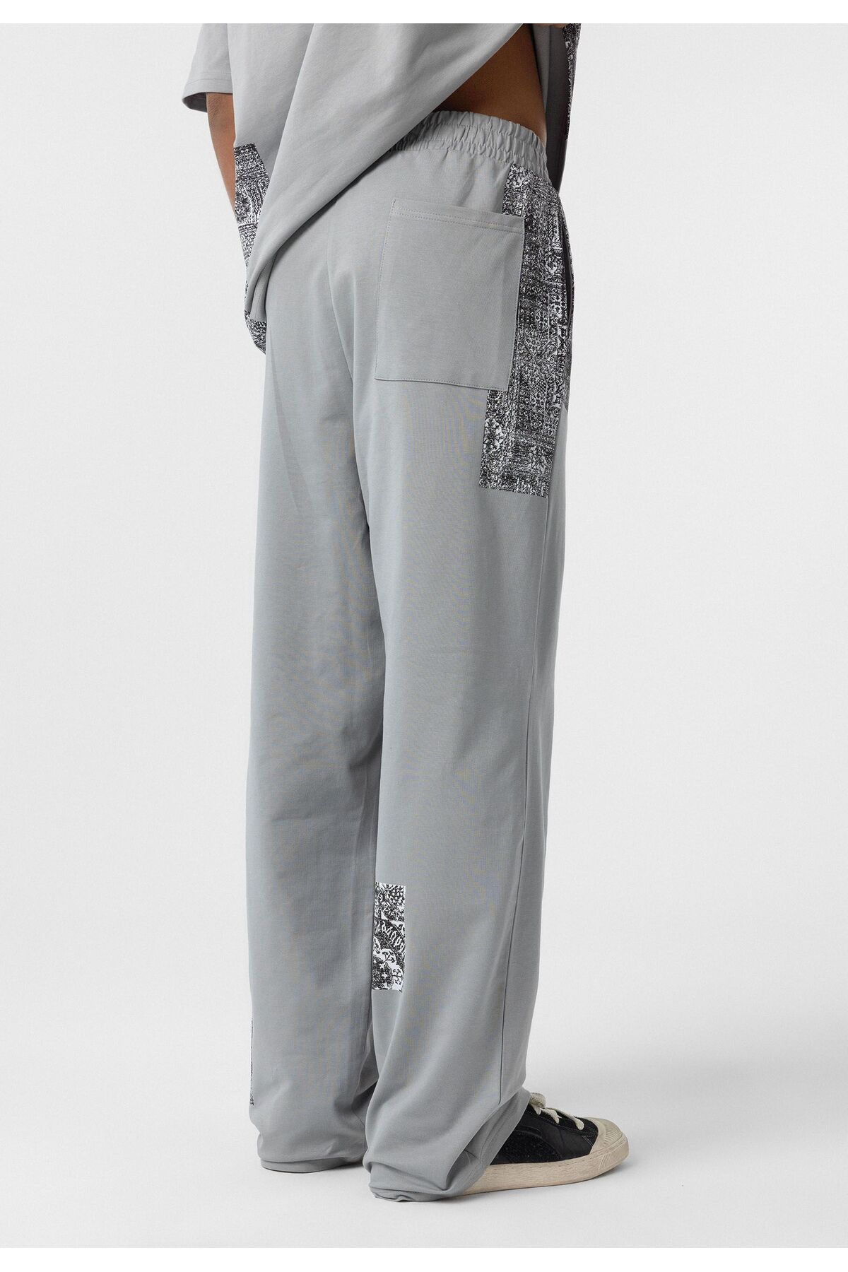 Etnik Desenli Oversize Eşofman Takım — خاکستری DND_40-864 — تصویر 5 از 6