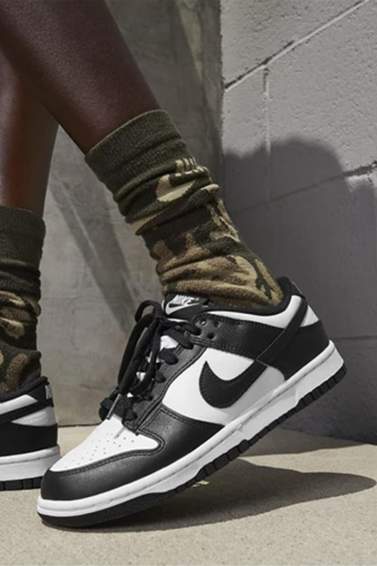 Nike Dunk Low Panda Leather Unisex Sneaker Hakiki Deri Günlük Spor