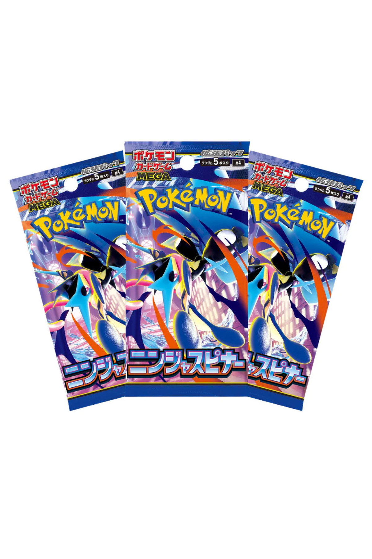 Pokemon TCG Ninja Spinner Japonca Orijinal Booster Pack 3 Paket