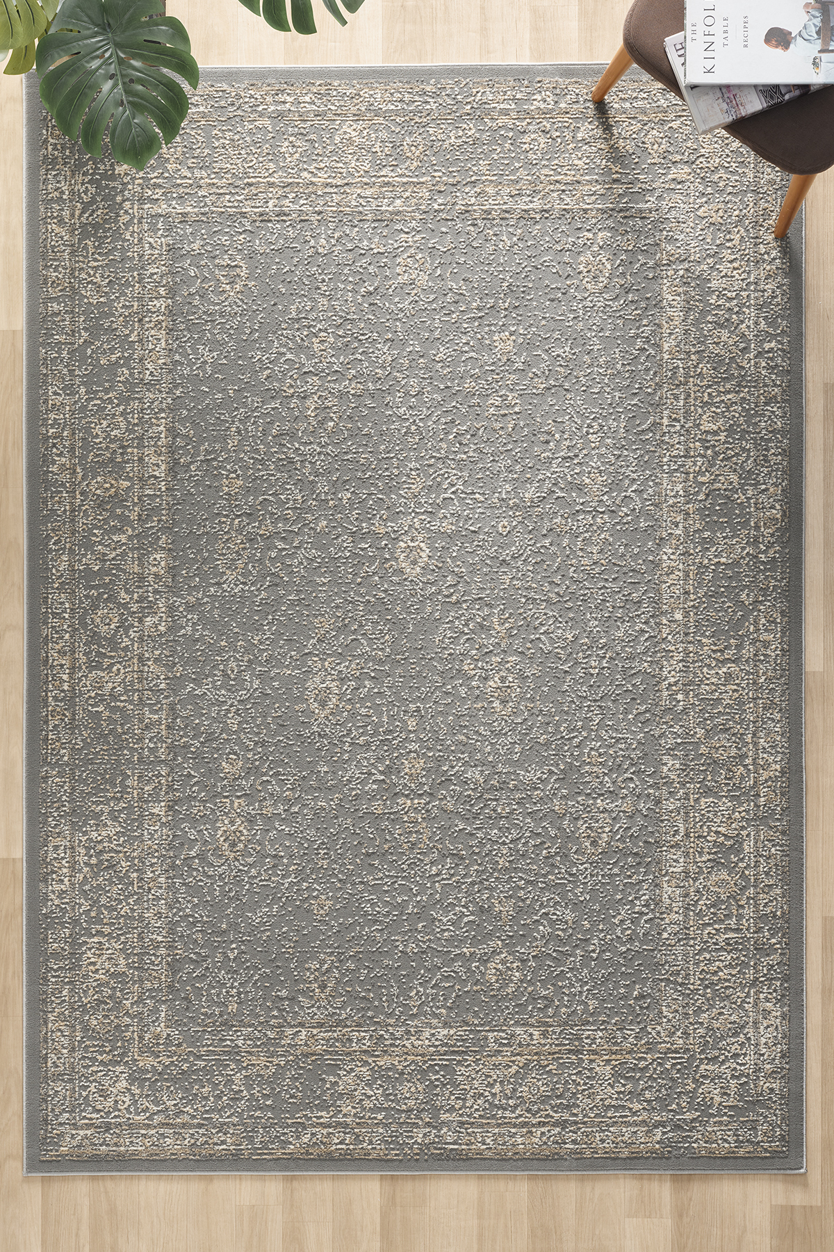 Asır Series Vintage Modern Woven Living Room Rug