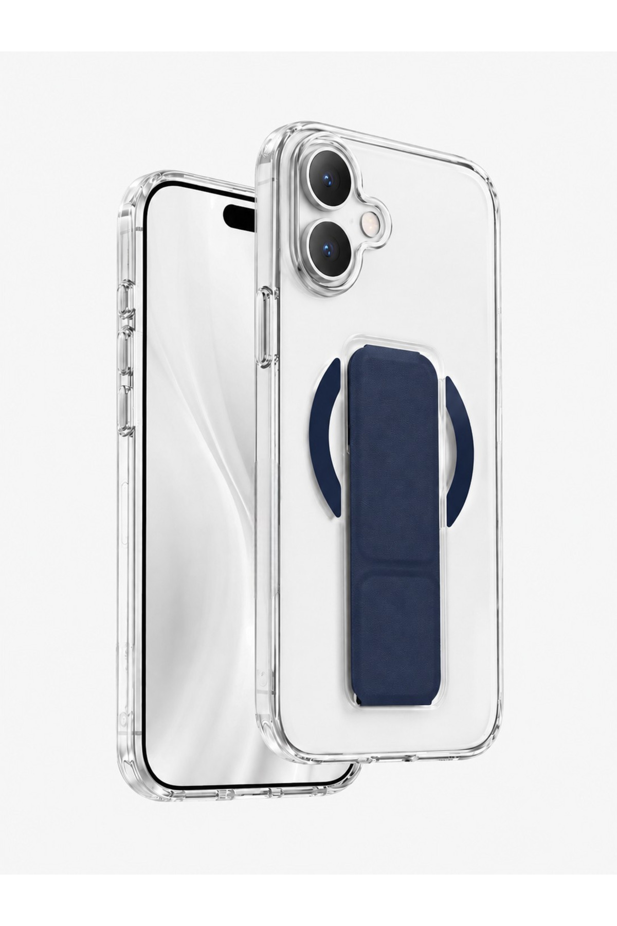 iPhone 16 Uyumlu Manyetik Magsafe Sararmaz Kılıf Katlanabilir Stand Premium Kristal Şeffaf