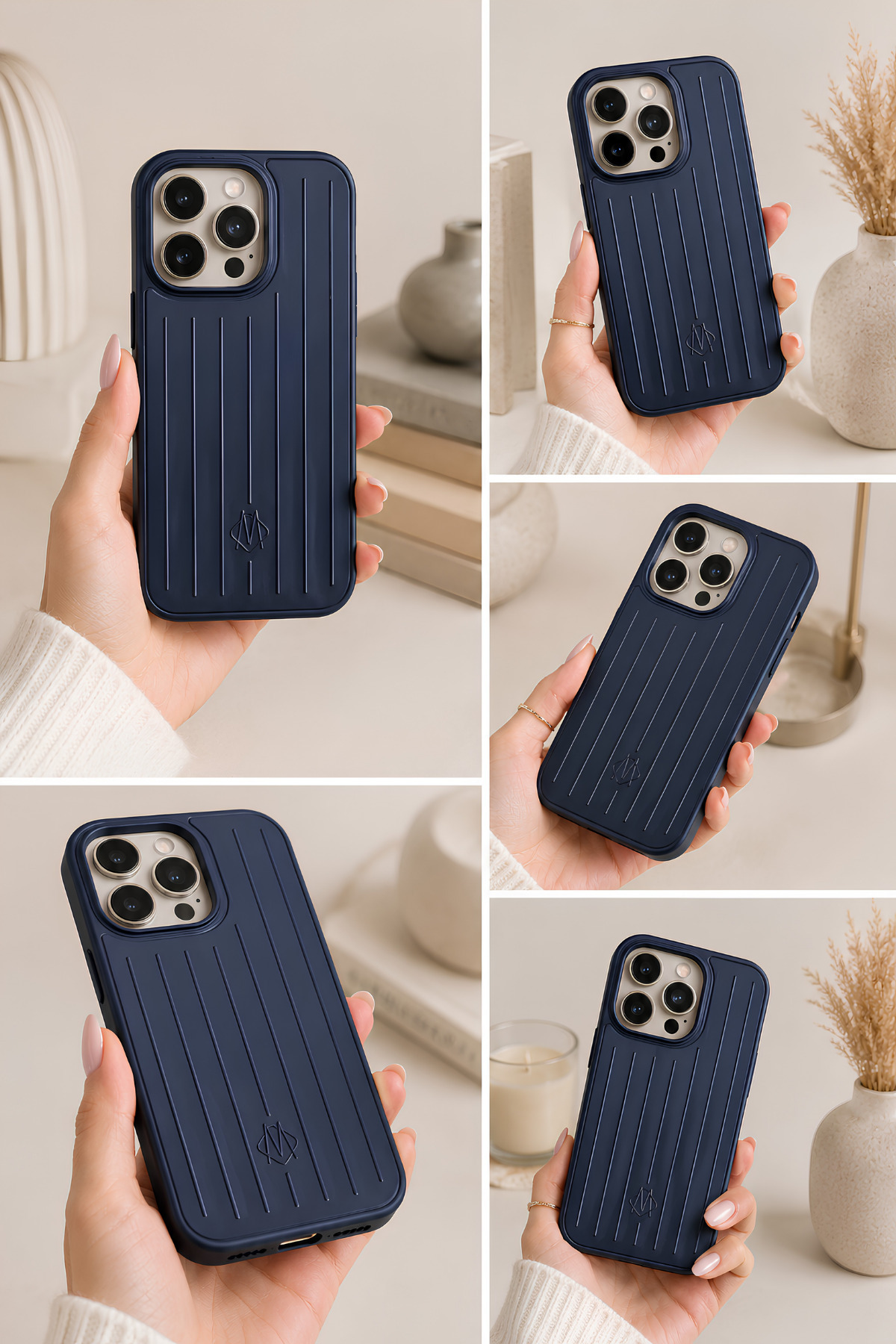 RIMOWA ブラック iPhone用ケース 15pro QUSCHU iPhone 15 Pro Uyumlu