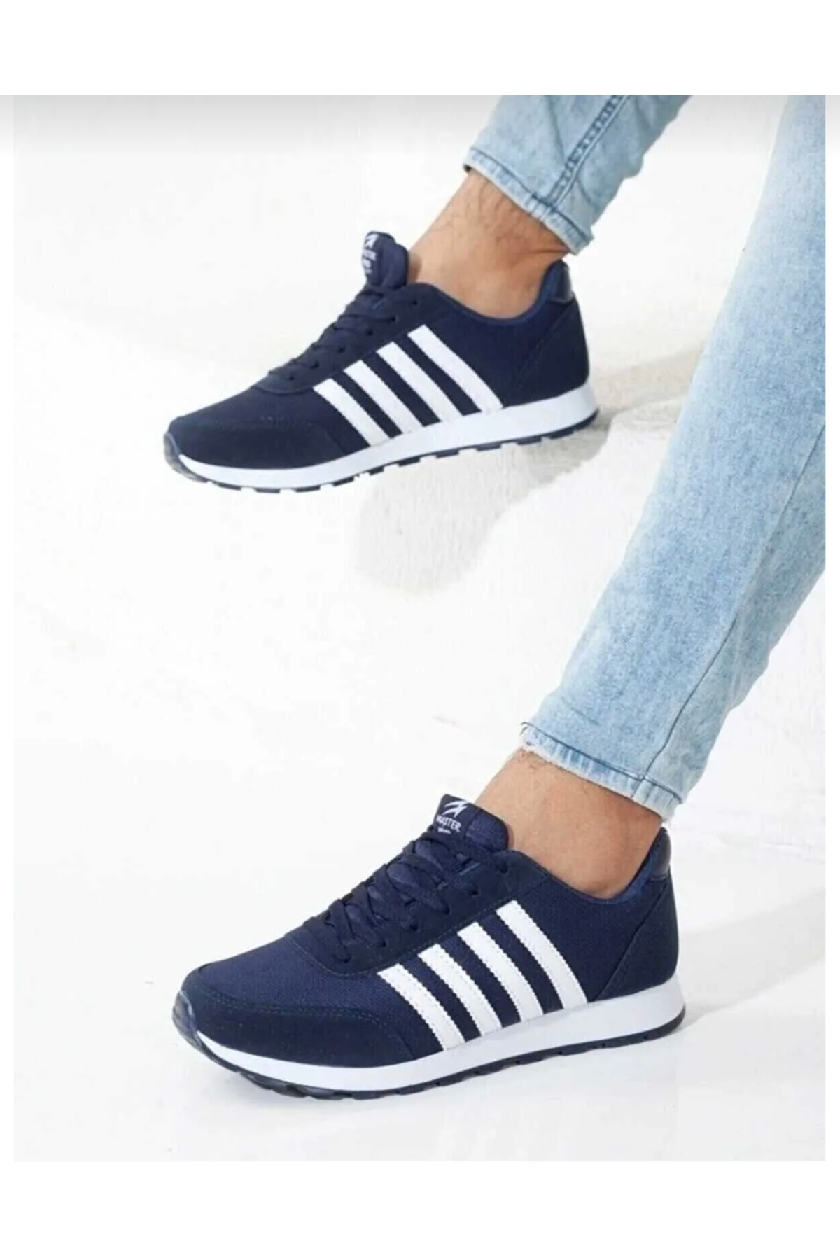 Unisex Bağcıklı Laci Beyaz Günlük Konforlu Casual Rahat Hafif Yumuşak Kaymaz Rahat Taban Fileli Sneaker Spor Ayakkabı Günlük Kullanıma Uygundur — سرمه‌ای 010MRD