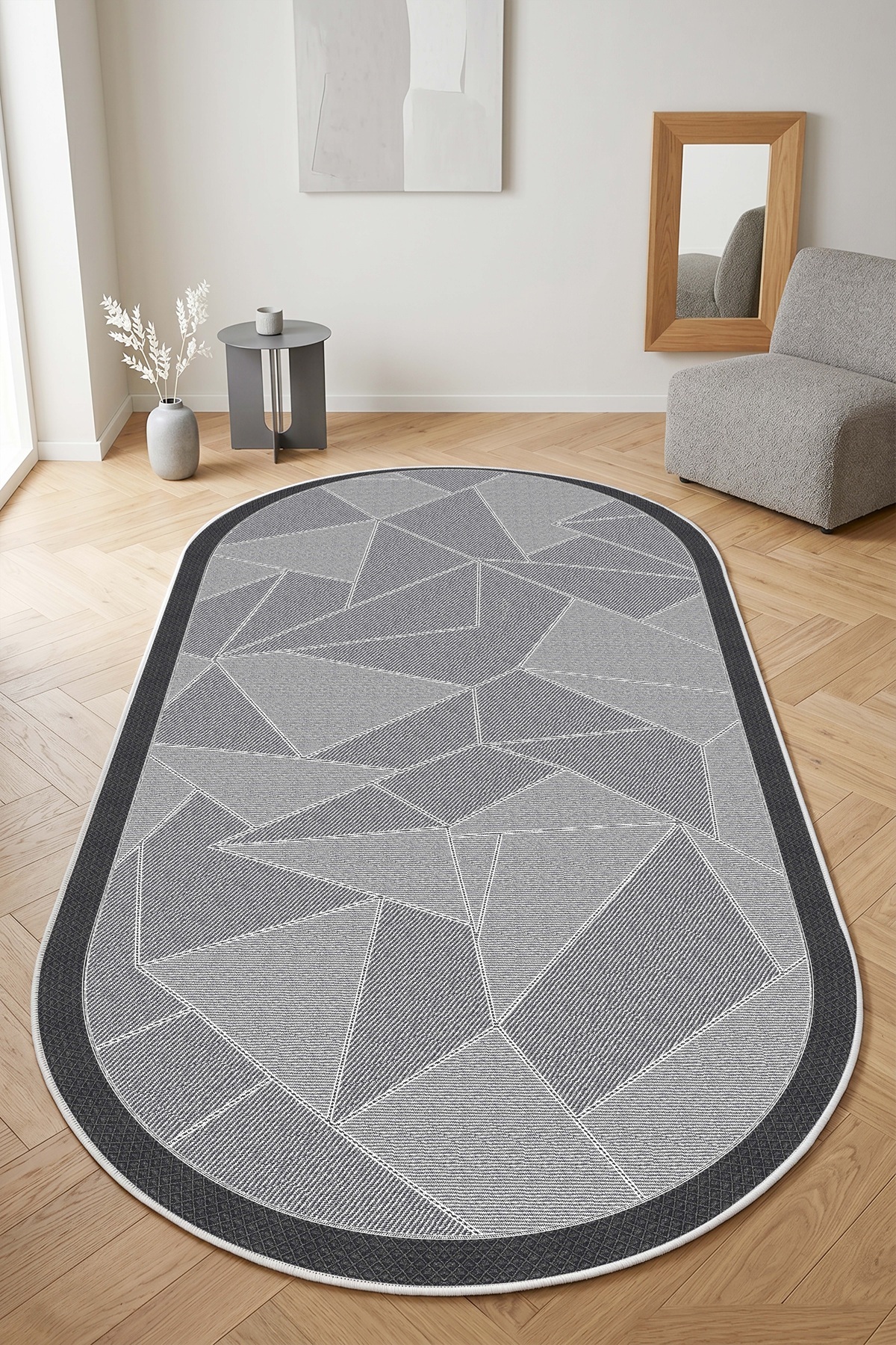 Machine Washable Anti-Slip Base Stain Resistant Colorful Digital Living Room Rug Kitchen Carpet and Runner