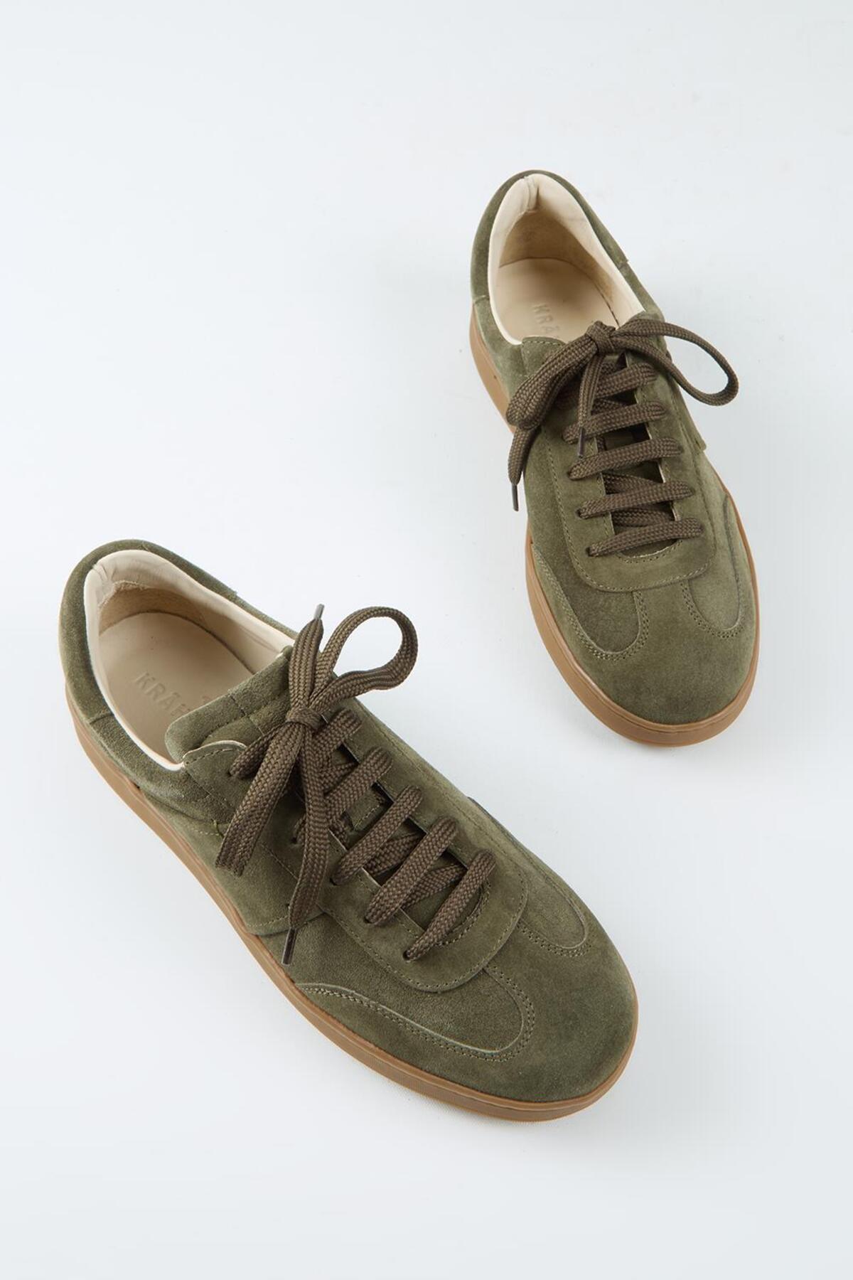 Calijero Erkek Hakiki Deri Bağcıklı Haki Sneakers — رنگارنگ TYC58EB18910A8B8B71BBF200 — تصویر 6 از 7