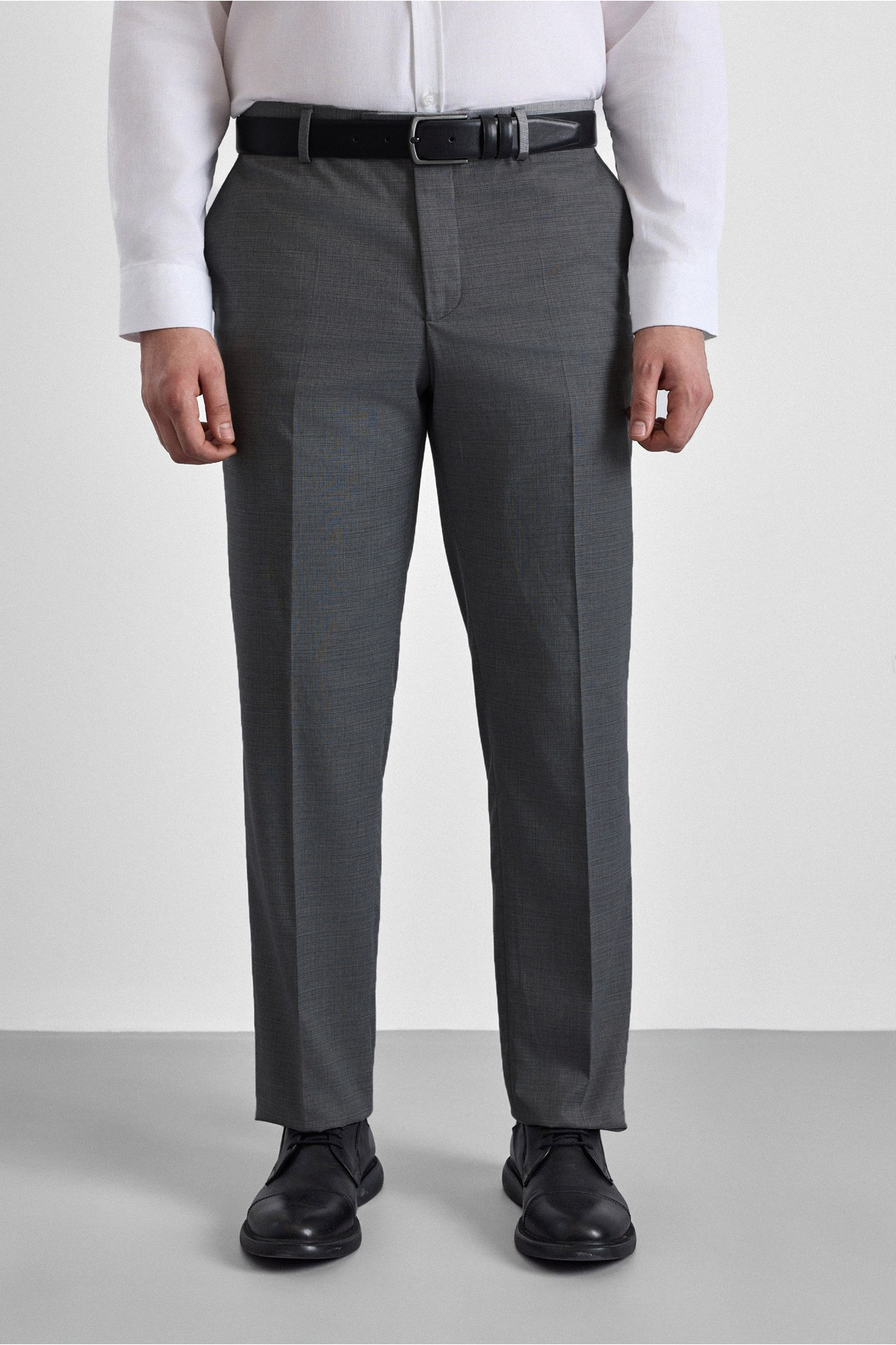 Regular Kalıp Bol Paça Klasik Düz Gri Kumaş Pantolon — خاکستری TYCB746560B52EFE549D62F00 — تصویر 2 از 3