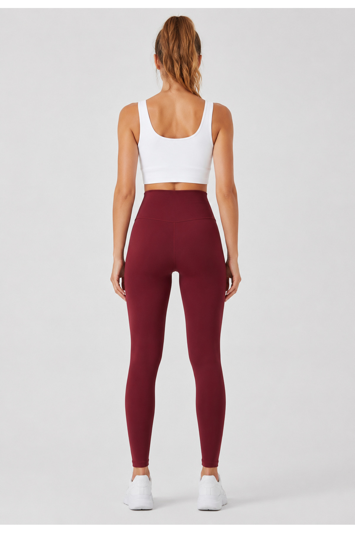 exxit collection Kadın Spor Bordo Tayt - Düz Kadın Tayt Uzun Regular Normal Bel görsel 7