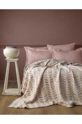 Apricitas HOME Çift Kişilik Müslin Tek Yatak Örtüsü Enna Blush