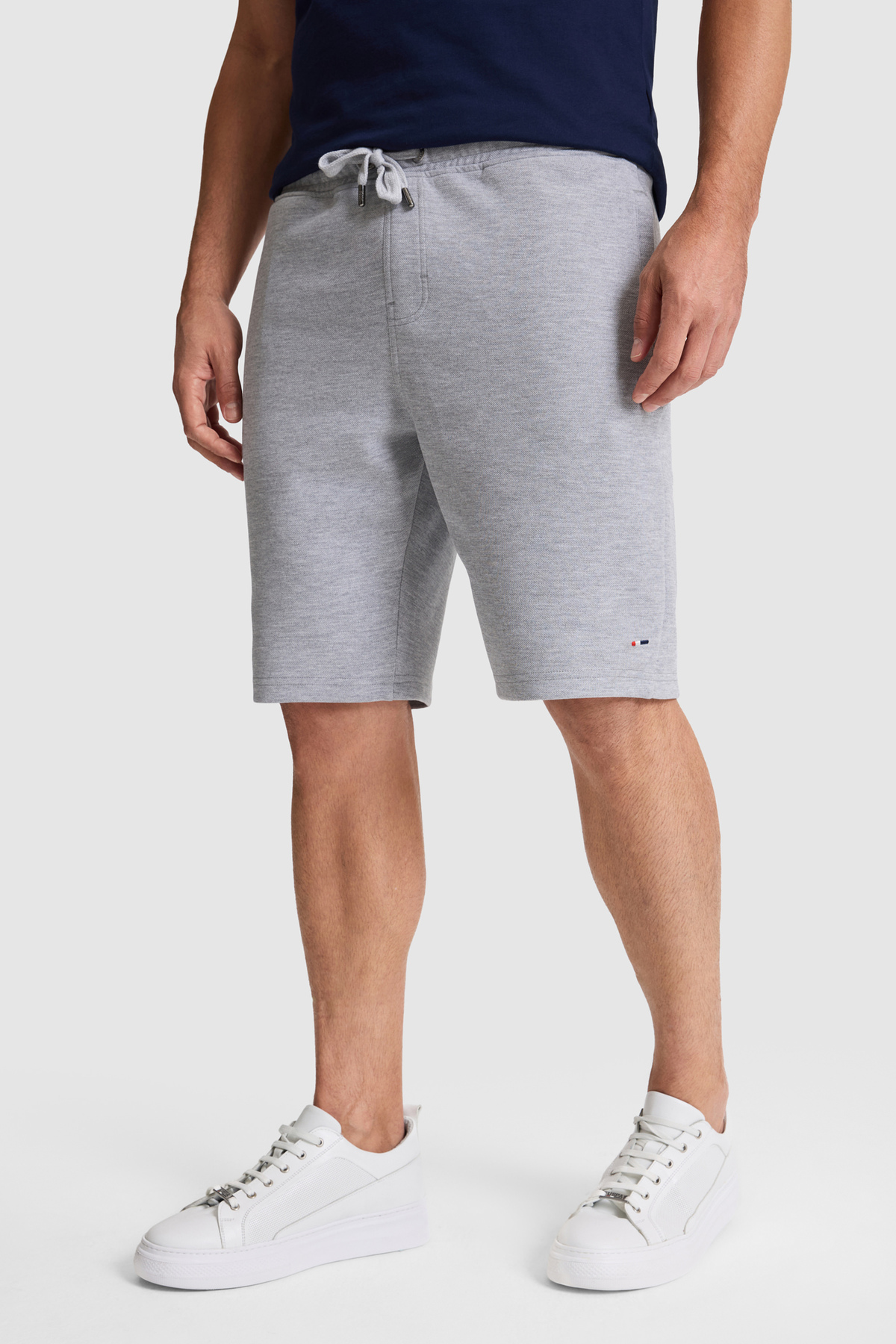U.S. Polo Assn. Erkek Gri Melanj Örme Şort 50322606-VR086 görsel 4
