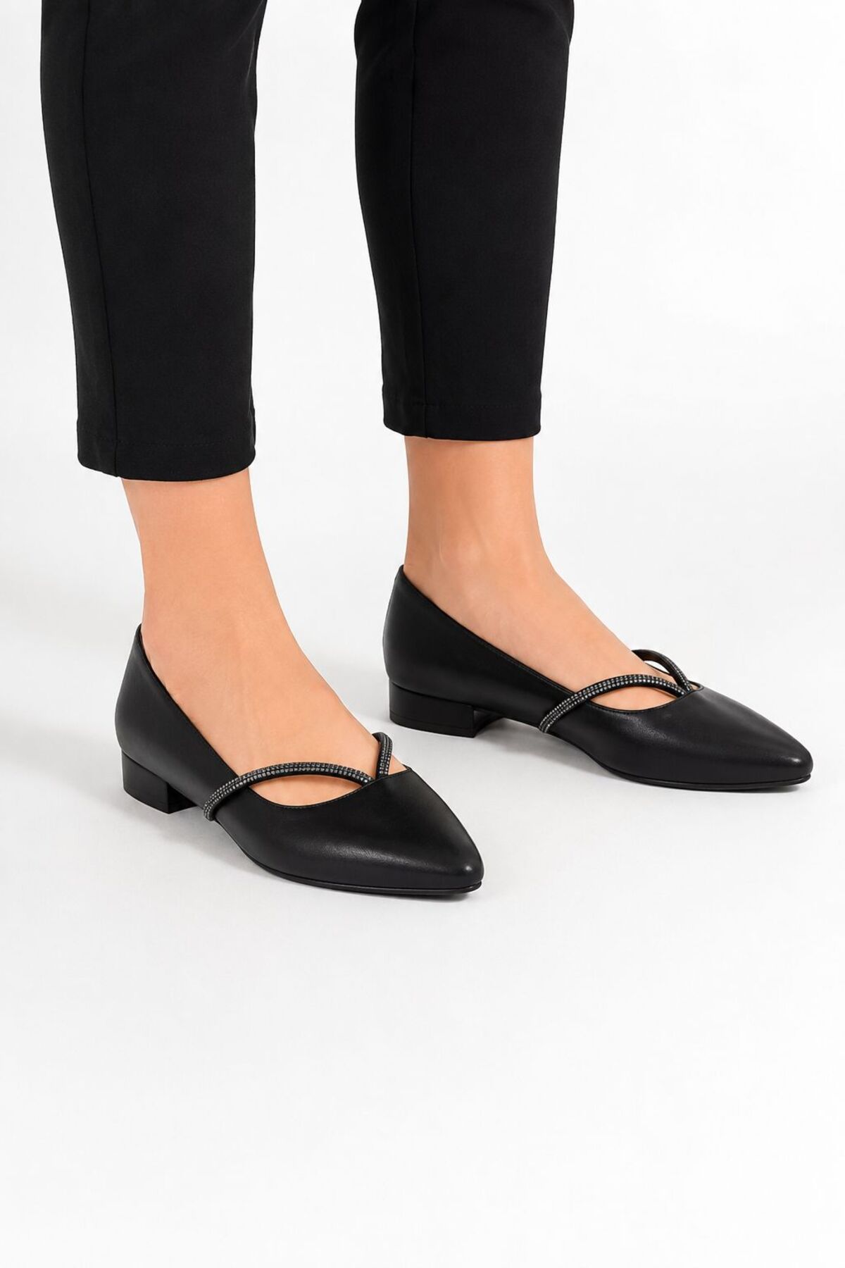 lamiashoes BÜYÜK NUMARA KADIN TAŞLI BABET 41-42
