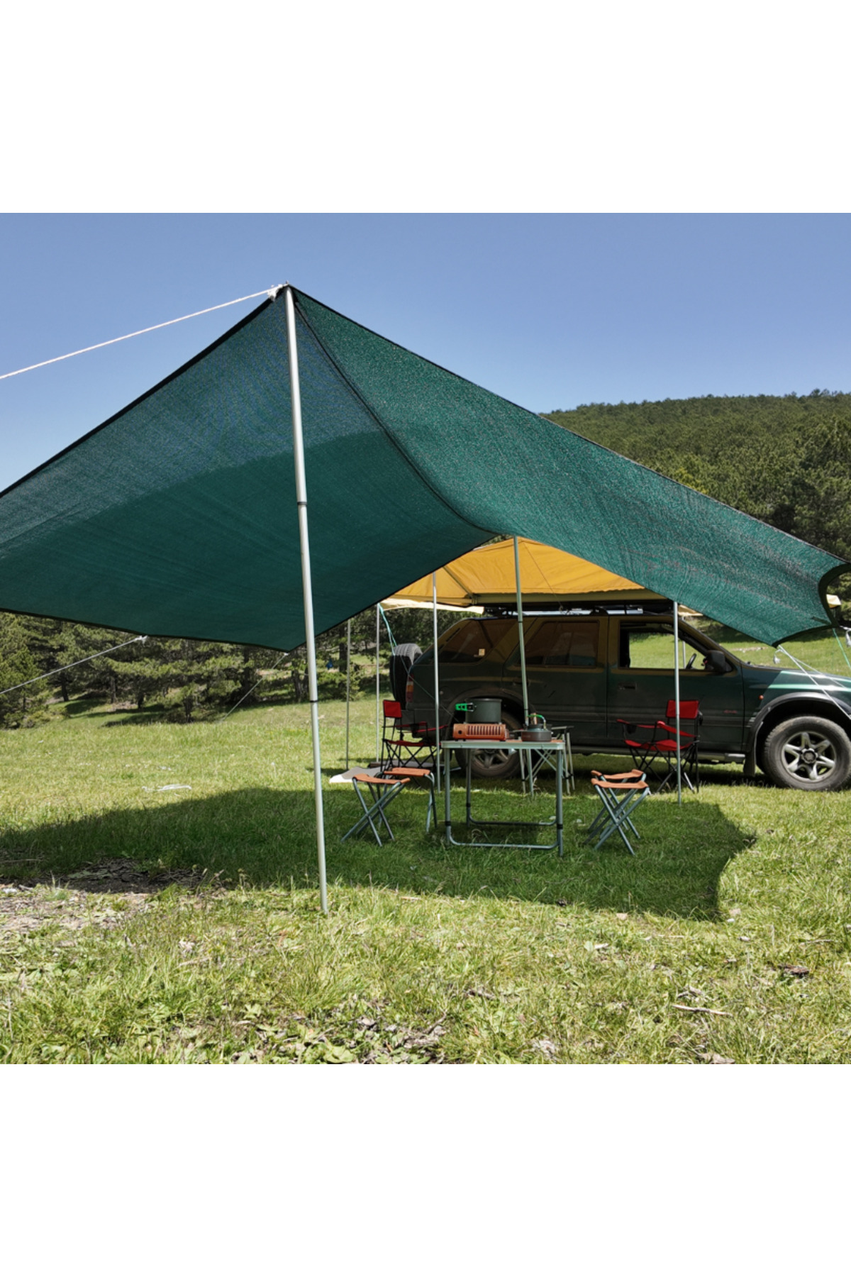 Lic LifeInCamp Lic Awning Tarp 4 x 4 m File Kumaş - Araç Yan Tente - Kamp Gölgelik