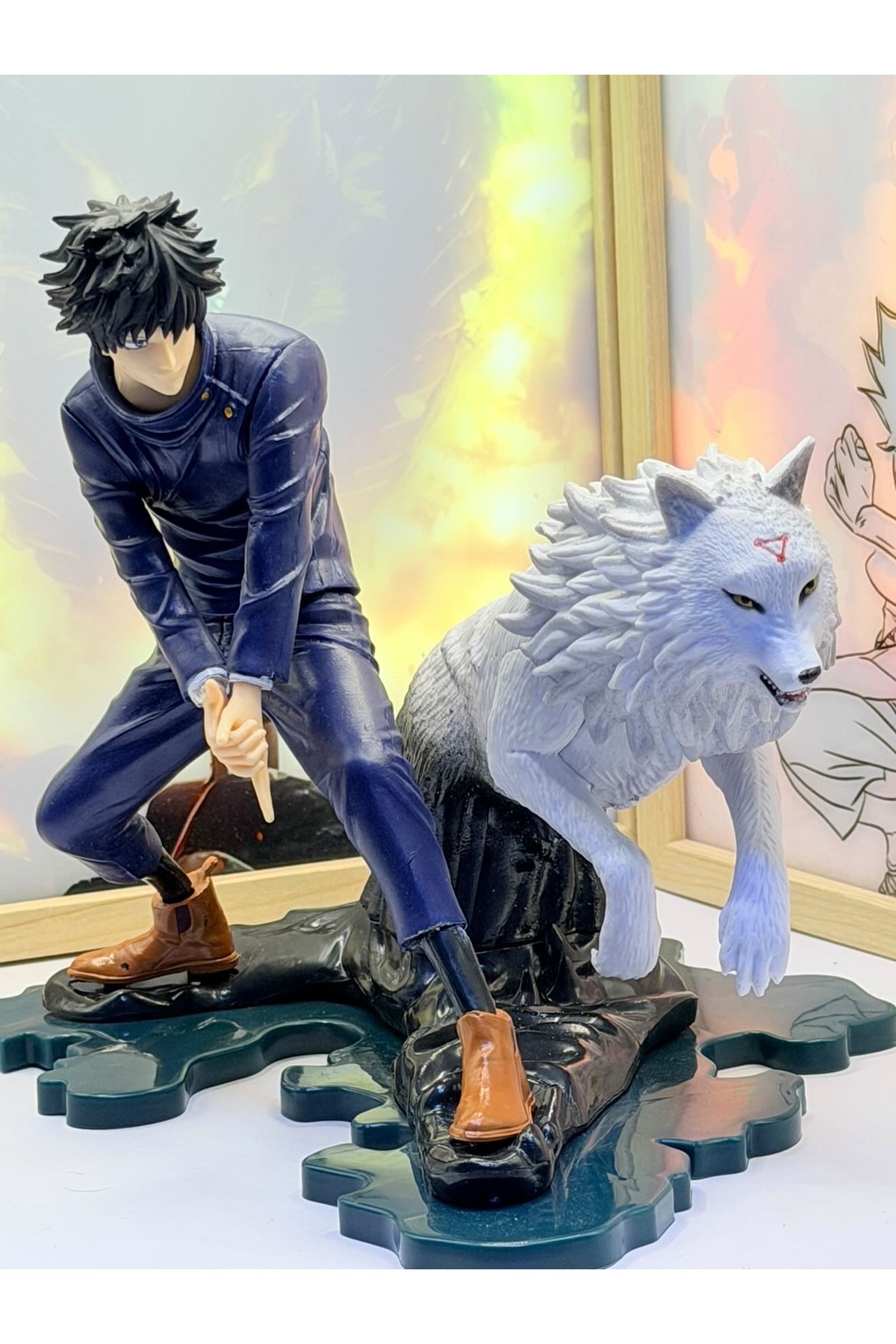 Jujutsu Kaisen Anime megumi fushiguro beyaz kurtlu 19 cm